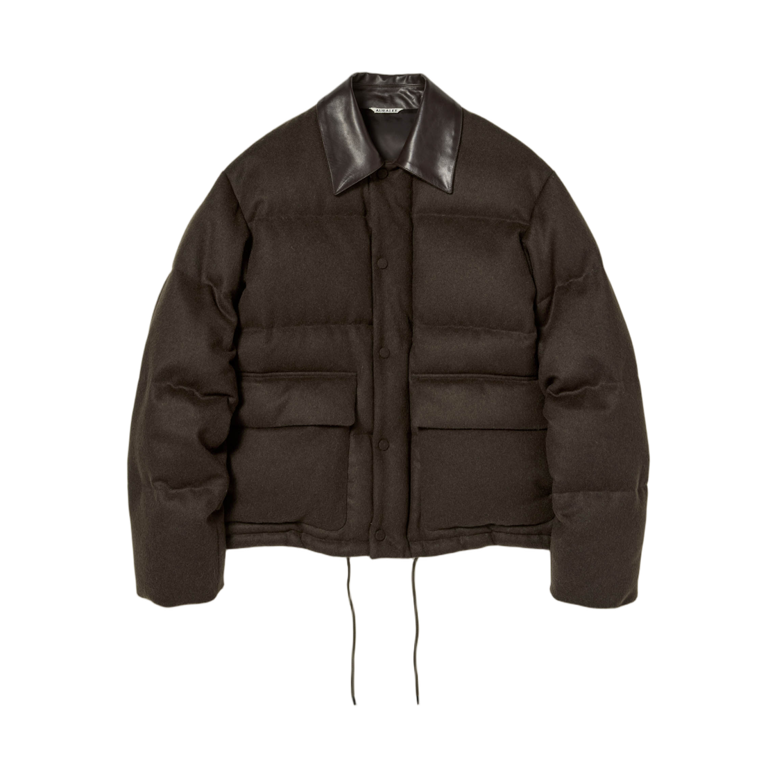 오라리 베이비 카멜 플란넬 다운 블루종 다크 브라운 - 25AW(Auralee Baby Camel Flannel Down Blouson Dark Brown - 25AW)