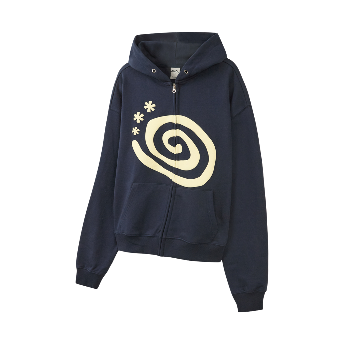 아모우 몰리 후드집업 네이비(AMOU Molly Hoodie Zip Up Navy)