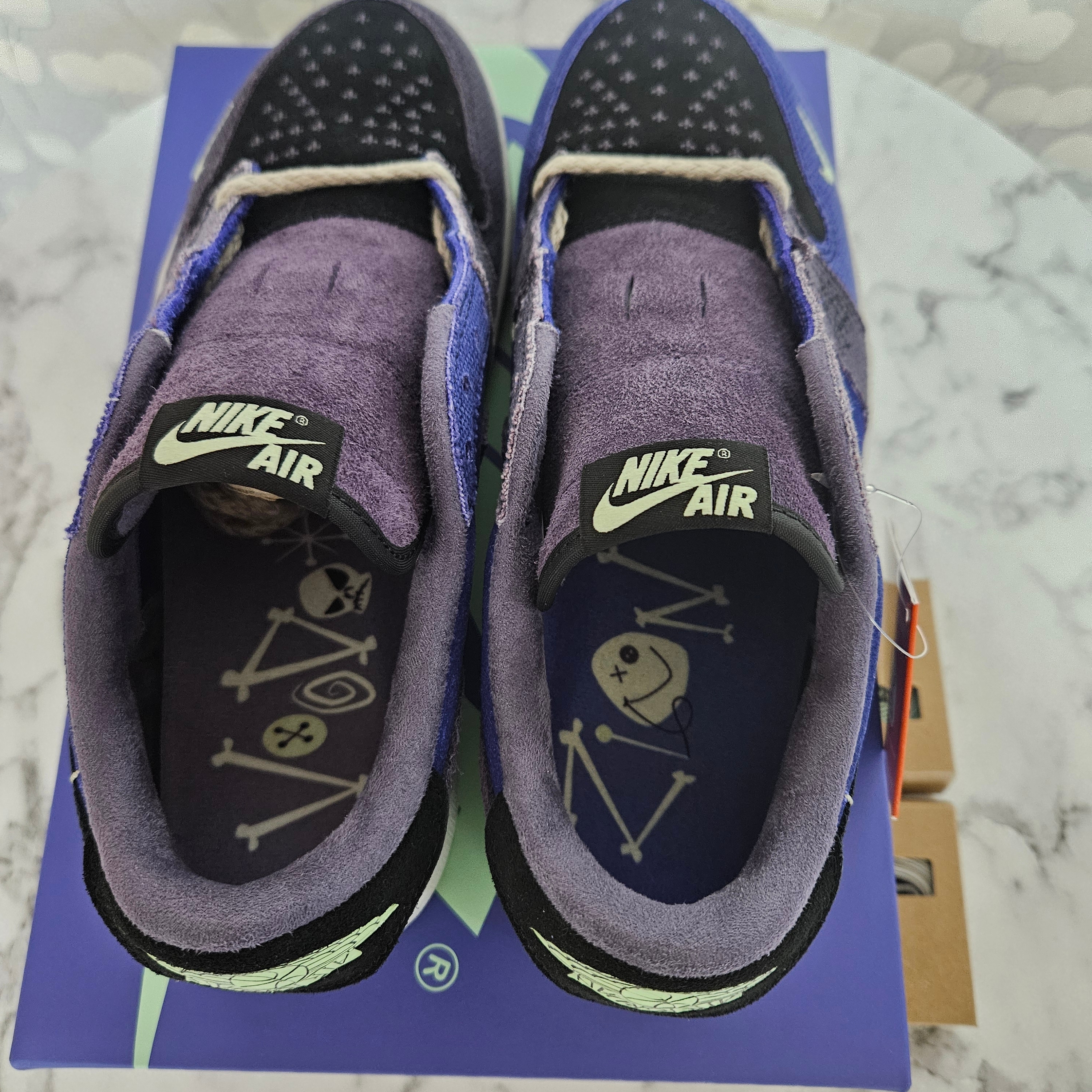 Jordan 1 x Zion Williamson Retro Low OG Regency Purple and Dark Raisin 착용 스타일 - 3