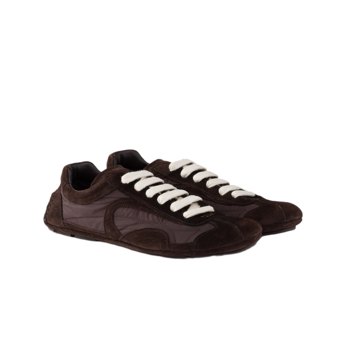 (W) 프라다 몬테카를로 스웨이드 앤 리나일론 스니커즈 커피((W) Prada Montecarlo Suede And Re-Nylon Sneakers Coffee) - 2