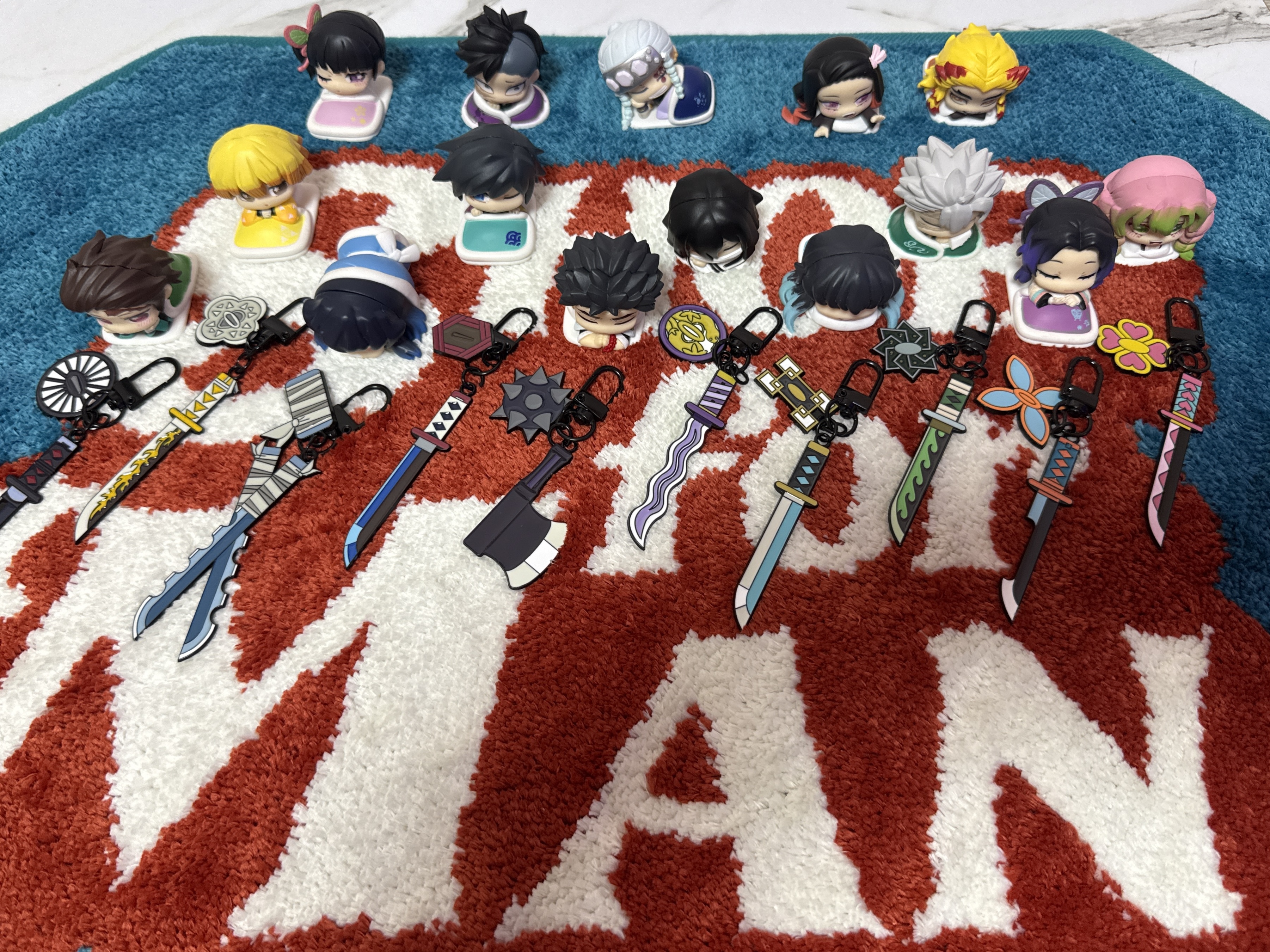 Demon Slayer Kimetsu No Yaiba Nichirin Sword Keyring Kamado Tanjiro, Demon Slayer Kimetsu No Yaiba Nichirin Sword Keyring Agatsuma Zenitsu 착용 스타일 - 4