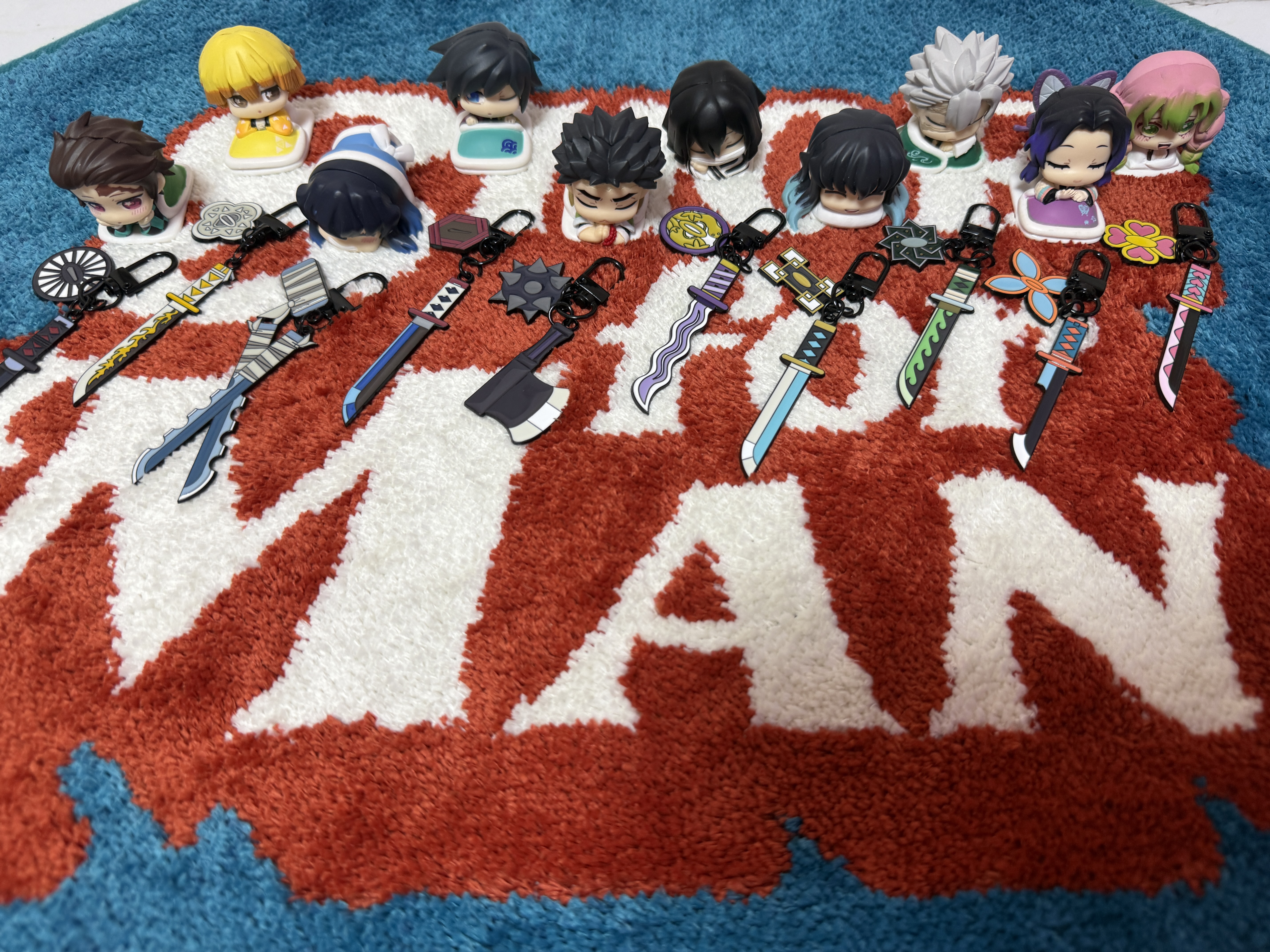 Demon Slayer Kimetsu No Yaiba Nichirin Sword Keyring Kamado Tanjiro, Demon Slayer Kimetsu No Yaiba Nichirin Sword Keyring Agatsuma Zenitsu 착용 스타일 - 2