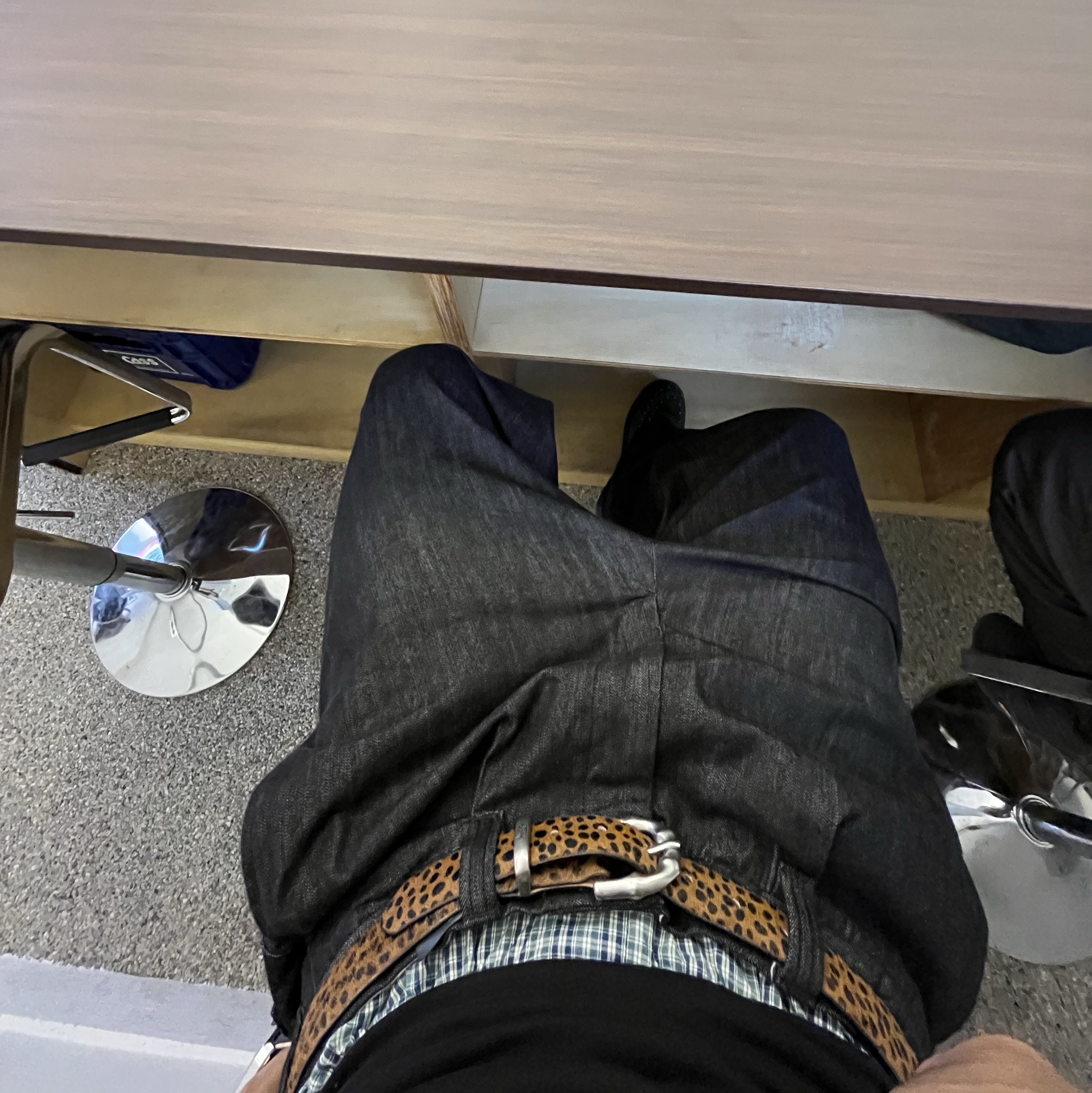 Stussy Bamboo Buckle Belt Hairy Leopard Pattern 착용 스타일