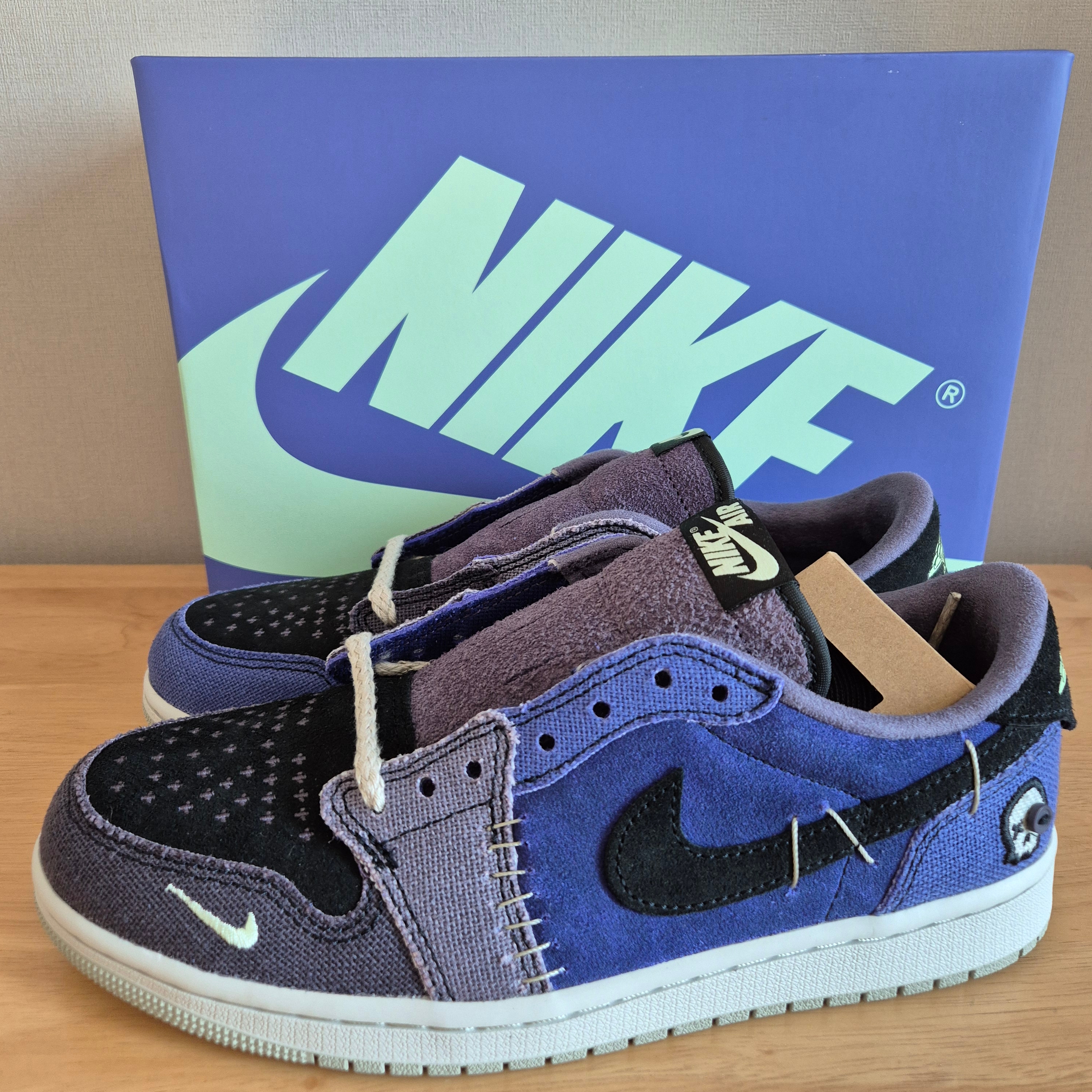 Jordan 1 x Zion Williamson Retro Low OG Regency Purple and Dark Raisin 착용 스타일 - 2