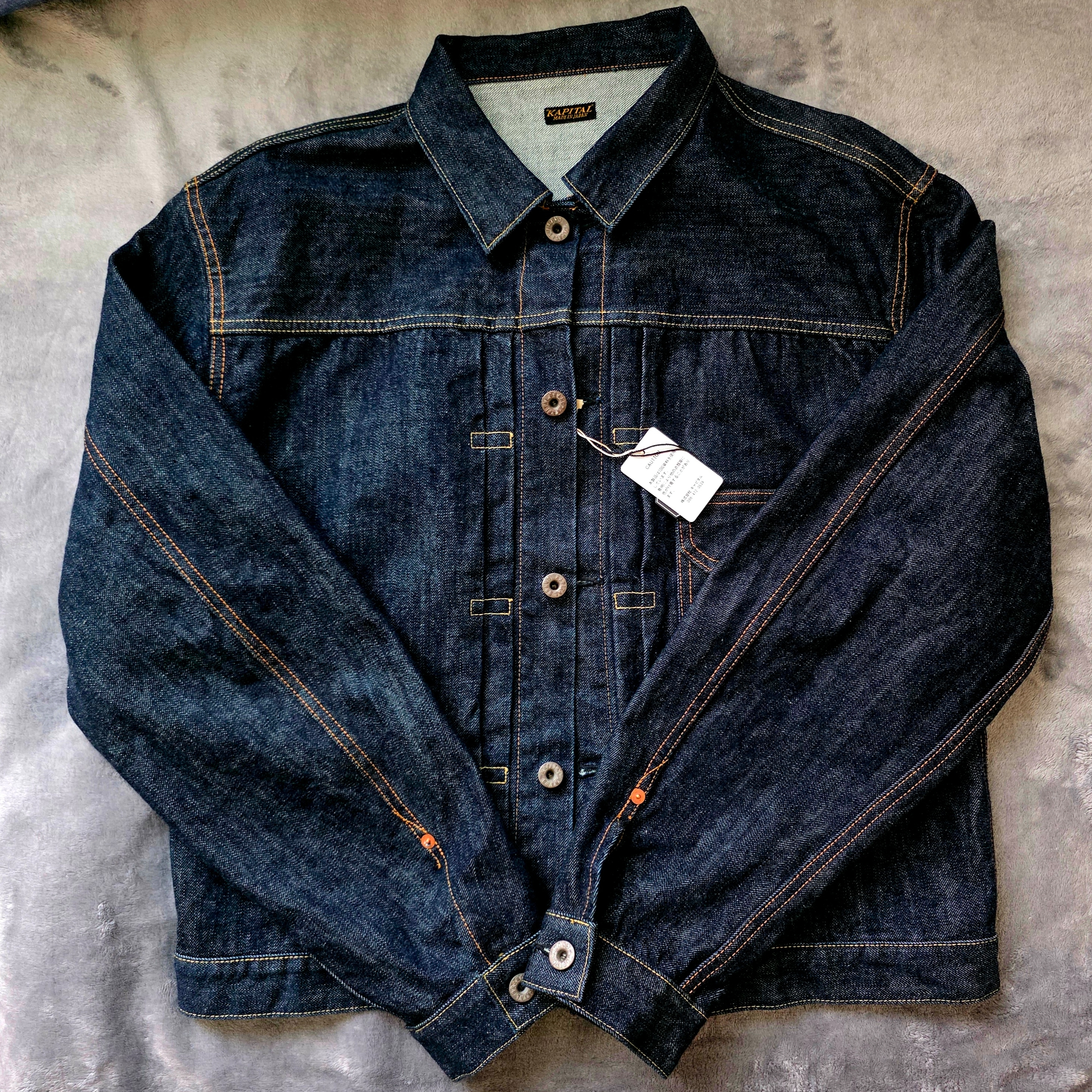 Kapital 14 oz. Denim 1ST One Wash Jacket Indigo 착용 스타일 - 1