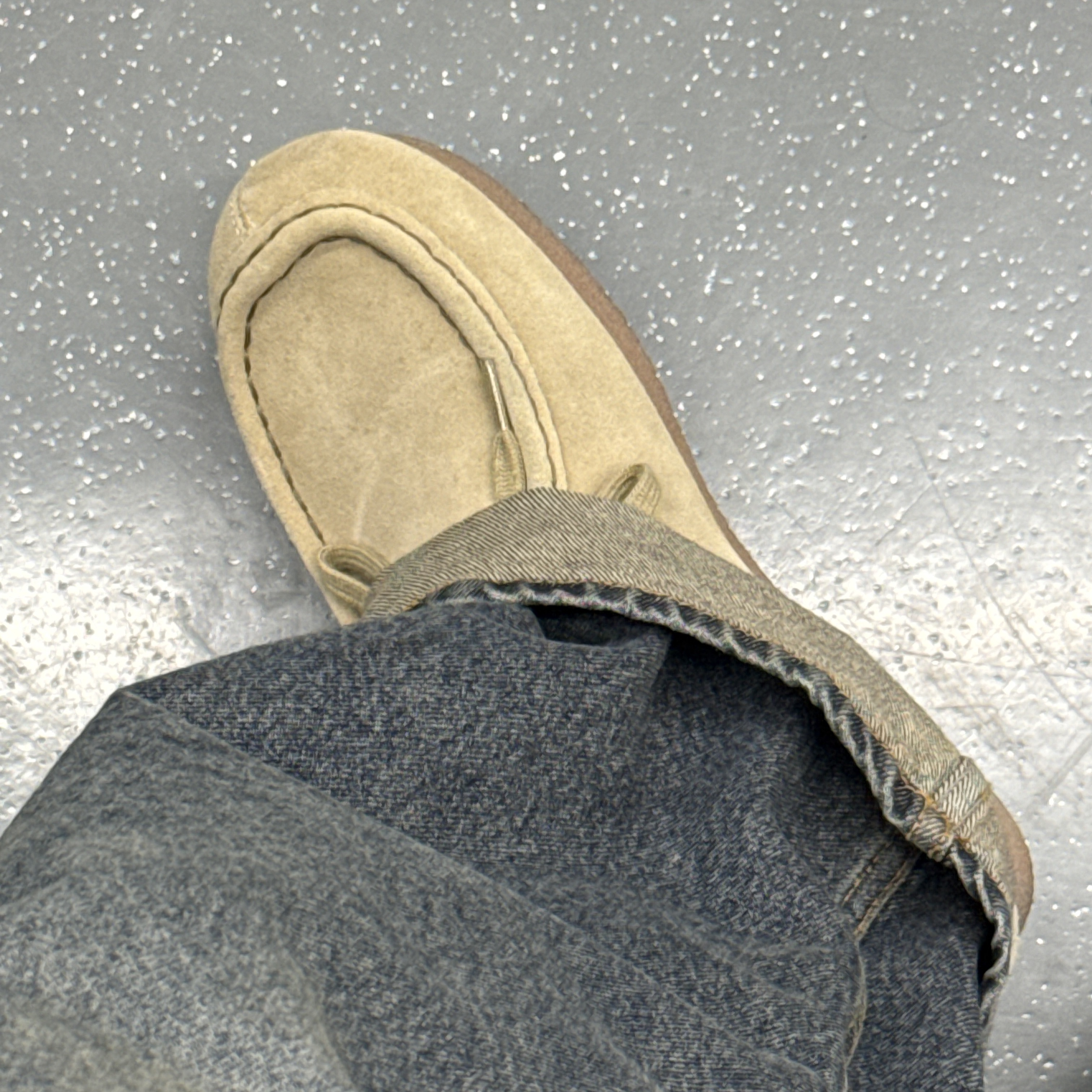 GU Real Leather Moccasin Shoes Beige 착용 스타일