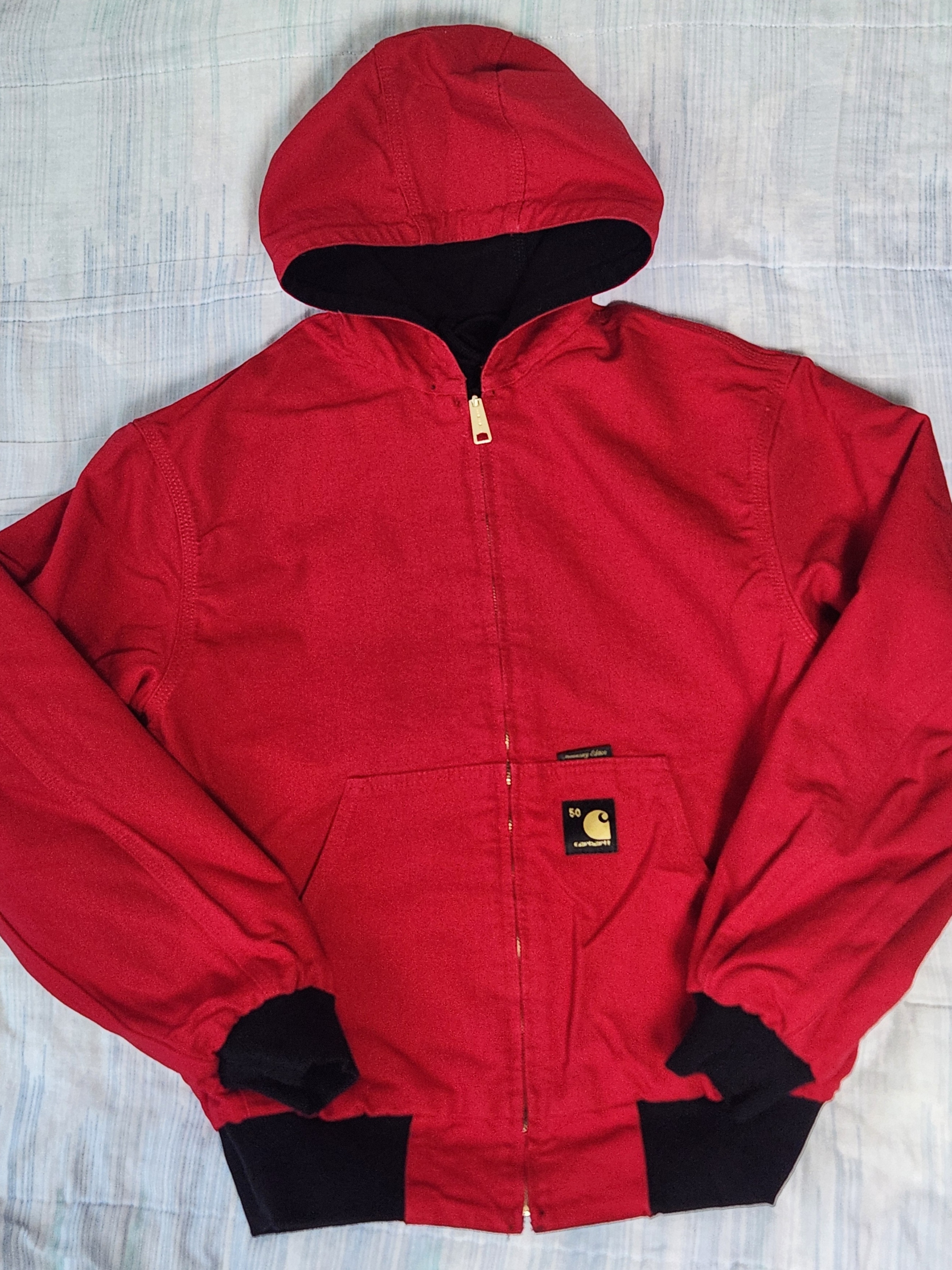 Carhartt WIP OG Active Canvas Jacket 50th Anniversary Edition Black USA Red 착용 스타일