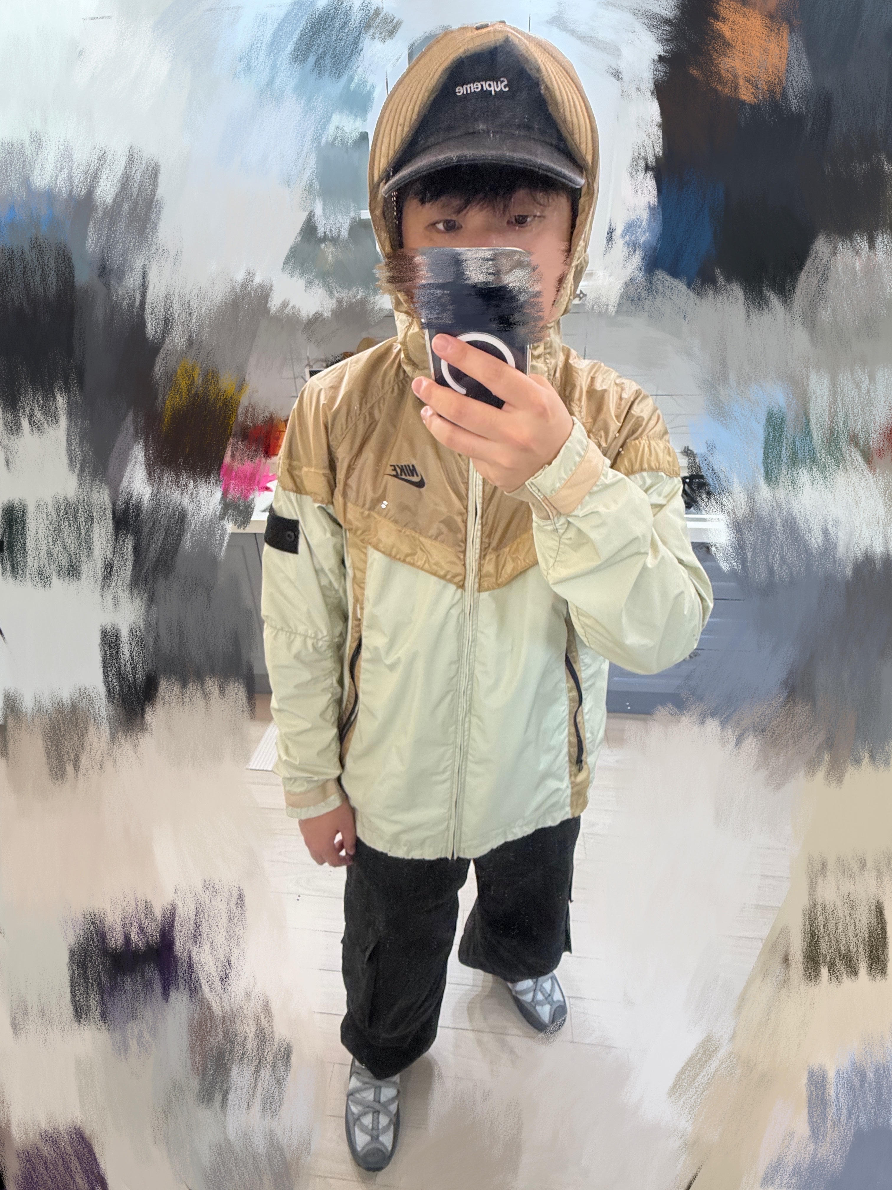 Nike Golf x Stone Island RASO-R 3L Jacket Blue, Supreme Cordura Denim Small Box 6-Panel Black - 24SS 착용 스타일 - 1