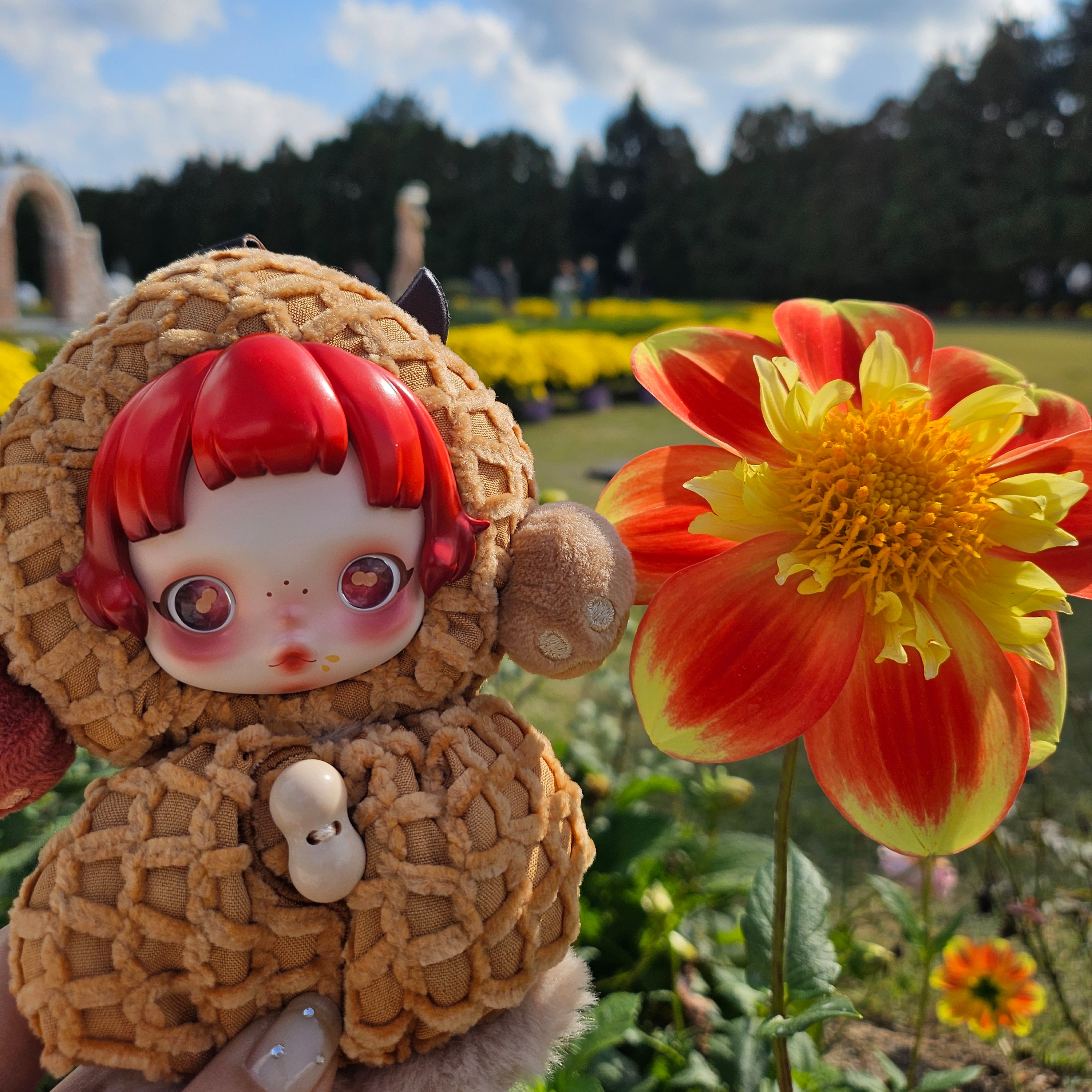 Pop Mart Skullpanda You Found Me ! Series Plush Doll Pendant Sealed Case (1 Blind Box), Pop Mart Hirono Living Wild-Fight For Joy Plush Doll 착용 스타일 - 1