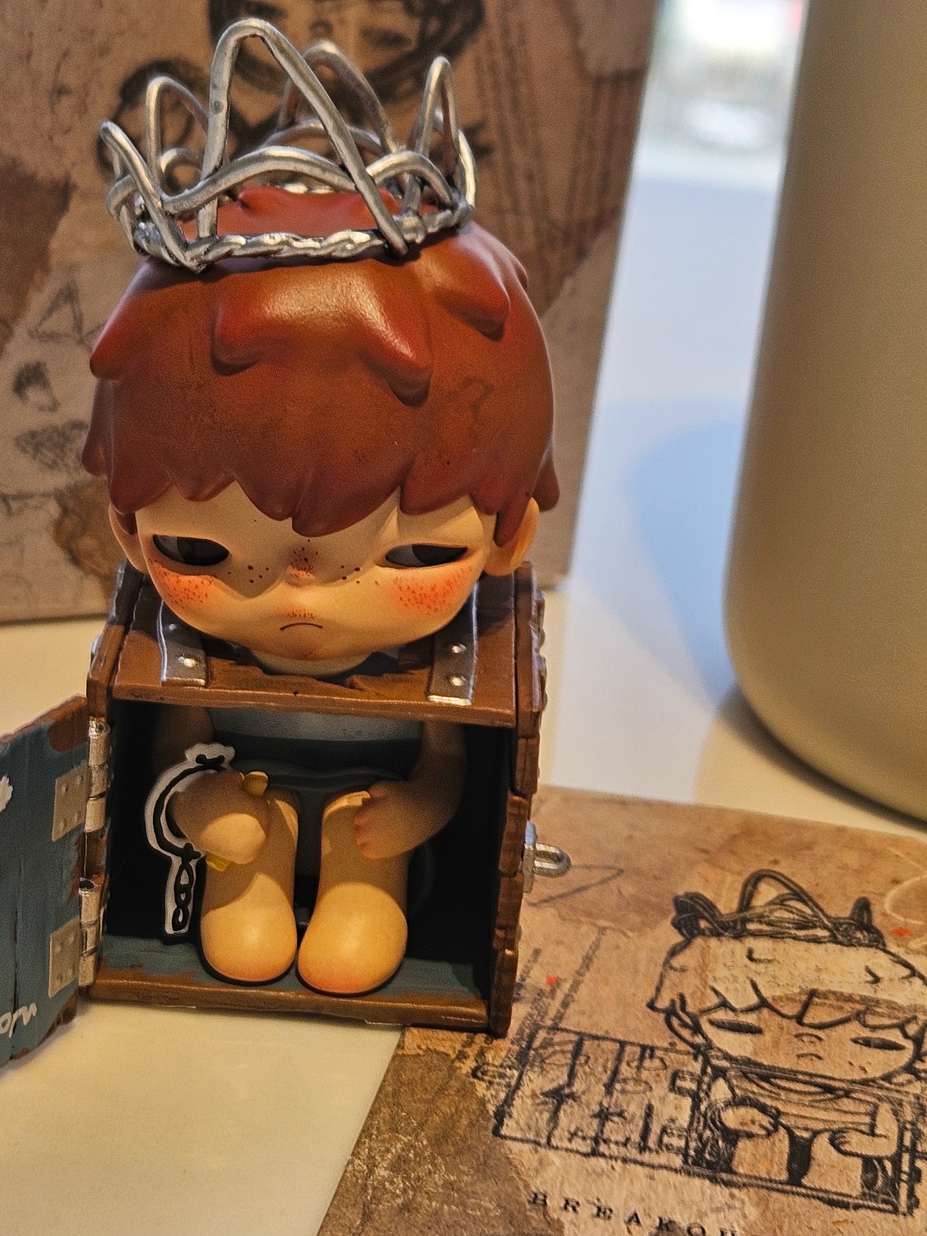 Pop Mart Hirono Echo Series Figures Sealed Case (1 Blind Box), Human Made x Blue Bottle Coffee Day Off Tumbler White 착용 스타일 - 7