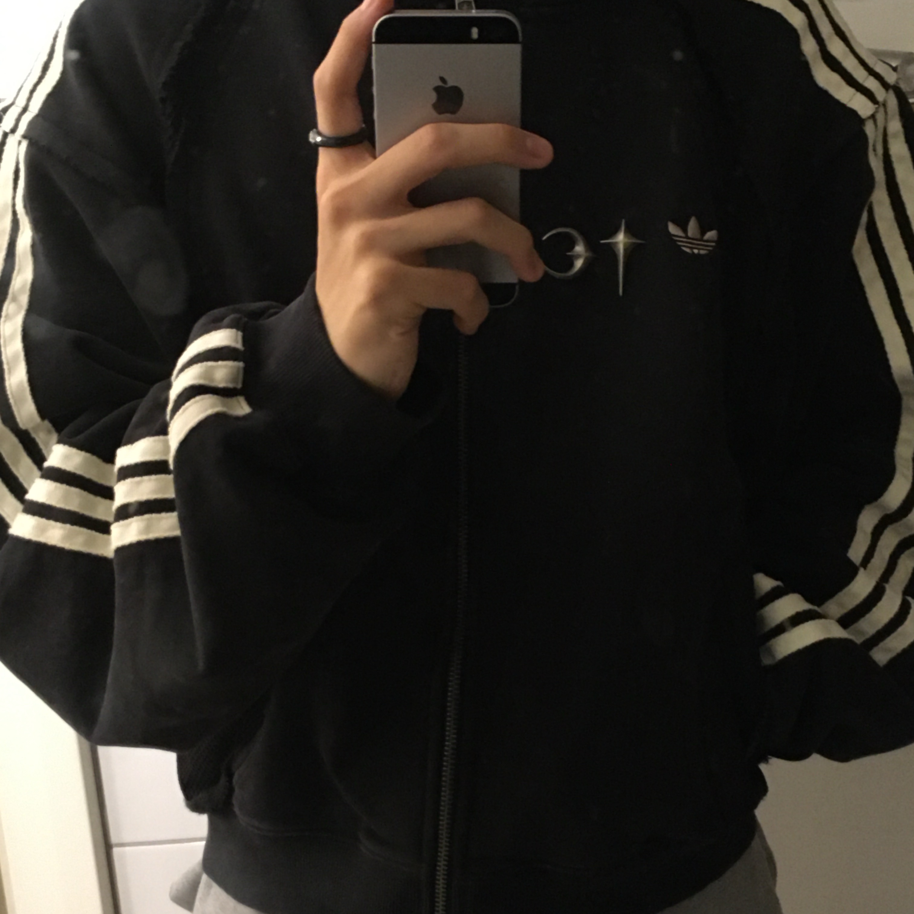 Adidas x Thug Club Teamgeist Sweat Hooded Zip Up Black - KR Sizing 착용 스타일
