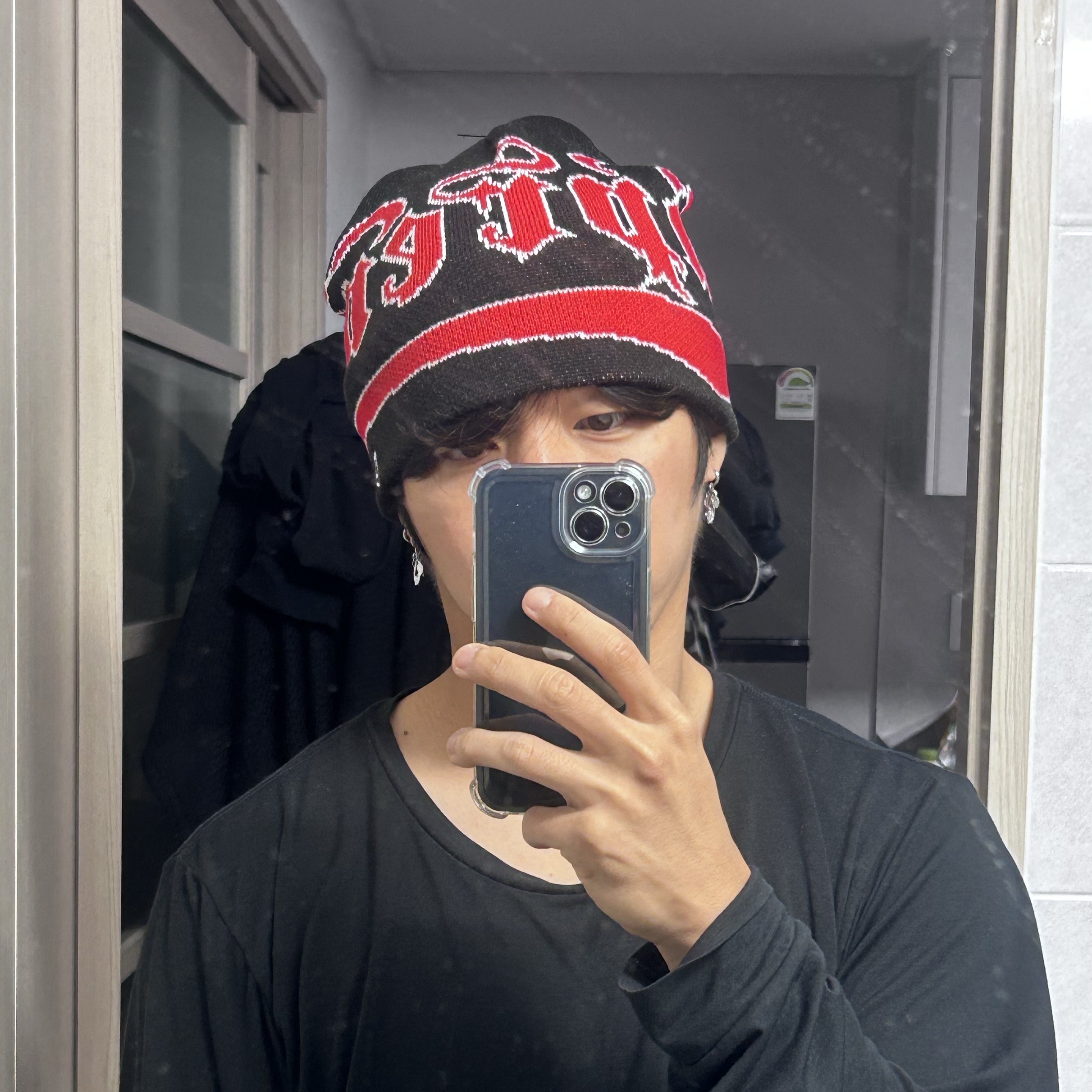 Supreme New Era Accent Beanie Black - 24FW 착용 스타일