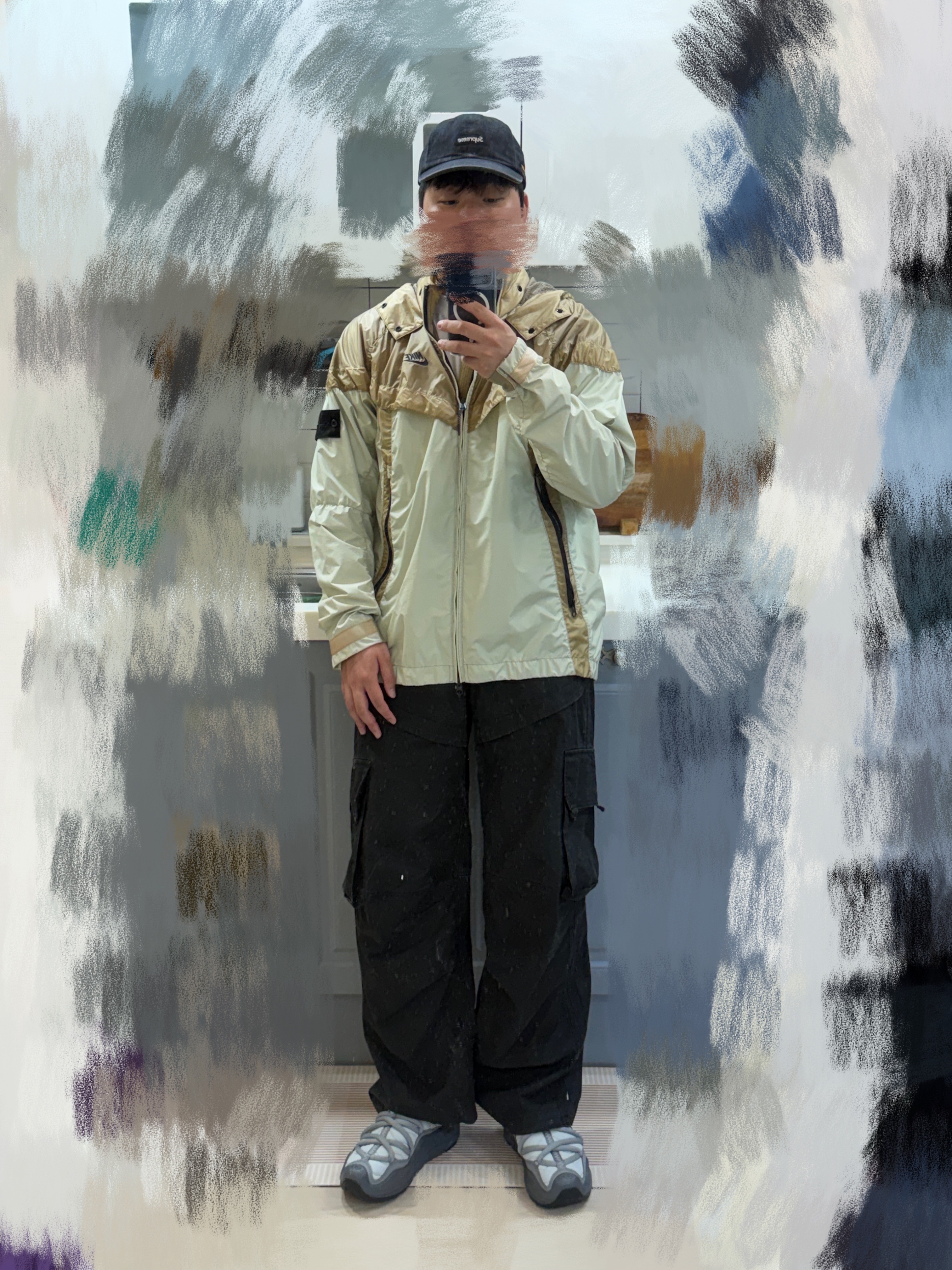 Nike Golf x Stone Island RASO-R 3L Jacket Blue, Supreme Cordura Denim Small Box 6-Panel Black - 24SS 착용 스타일 - 2
