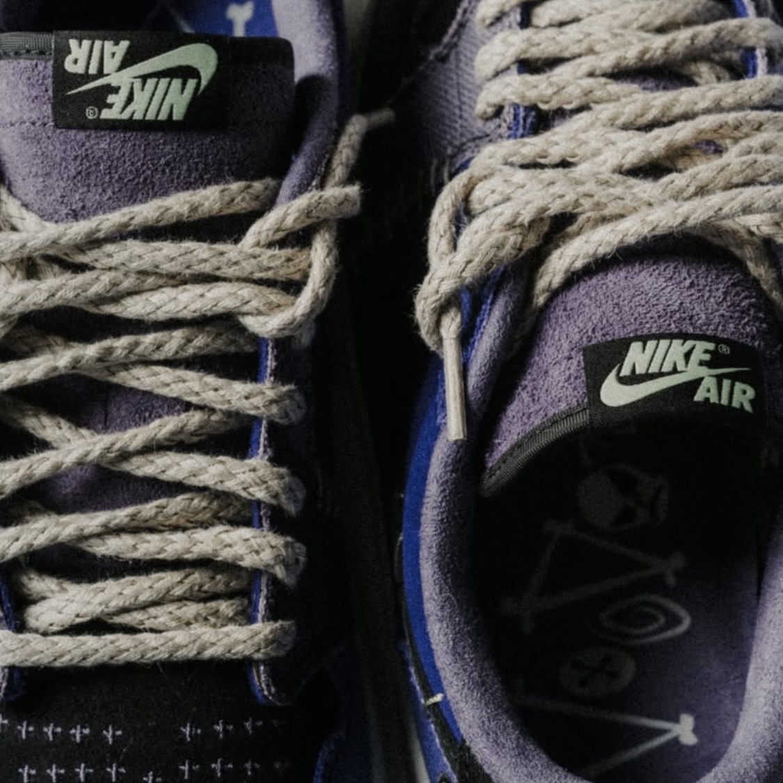 Jordan 1 x Zion Williamson Retro Low OG Regency Purple and Dark Raisin 착용 스타일 - 2