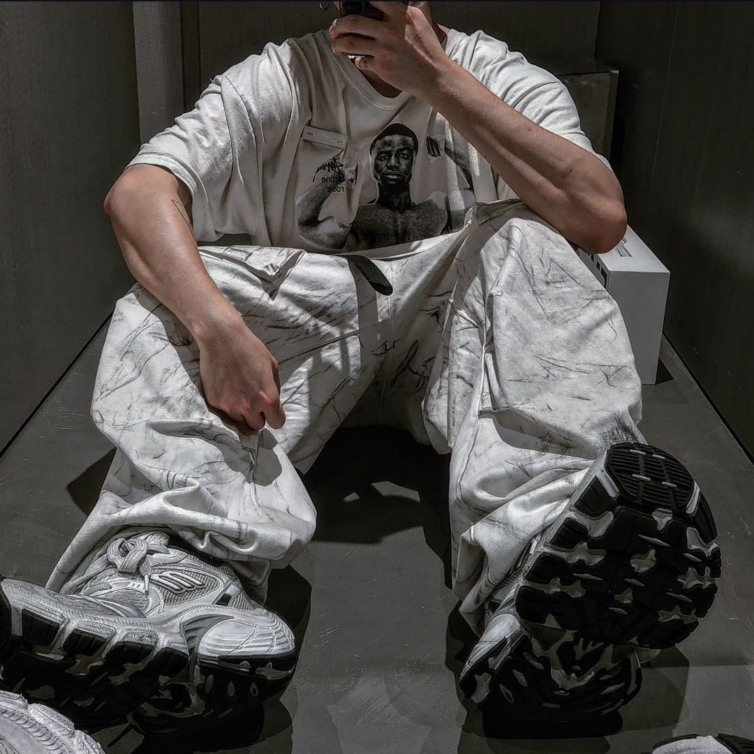 Stussy x Martine Rose Stand Firm Pigment Dyed T-Shirt Natural 착용 스타일