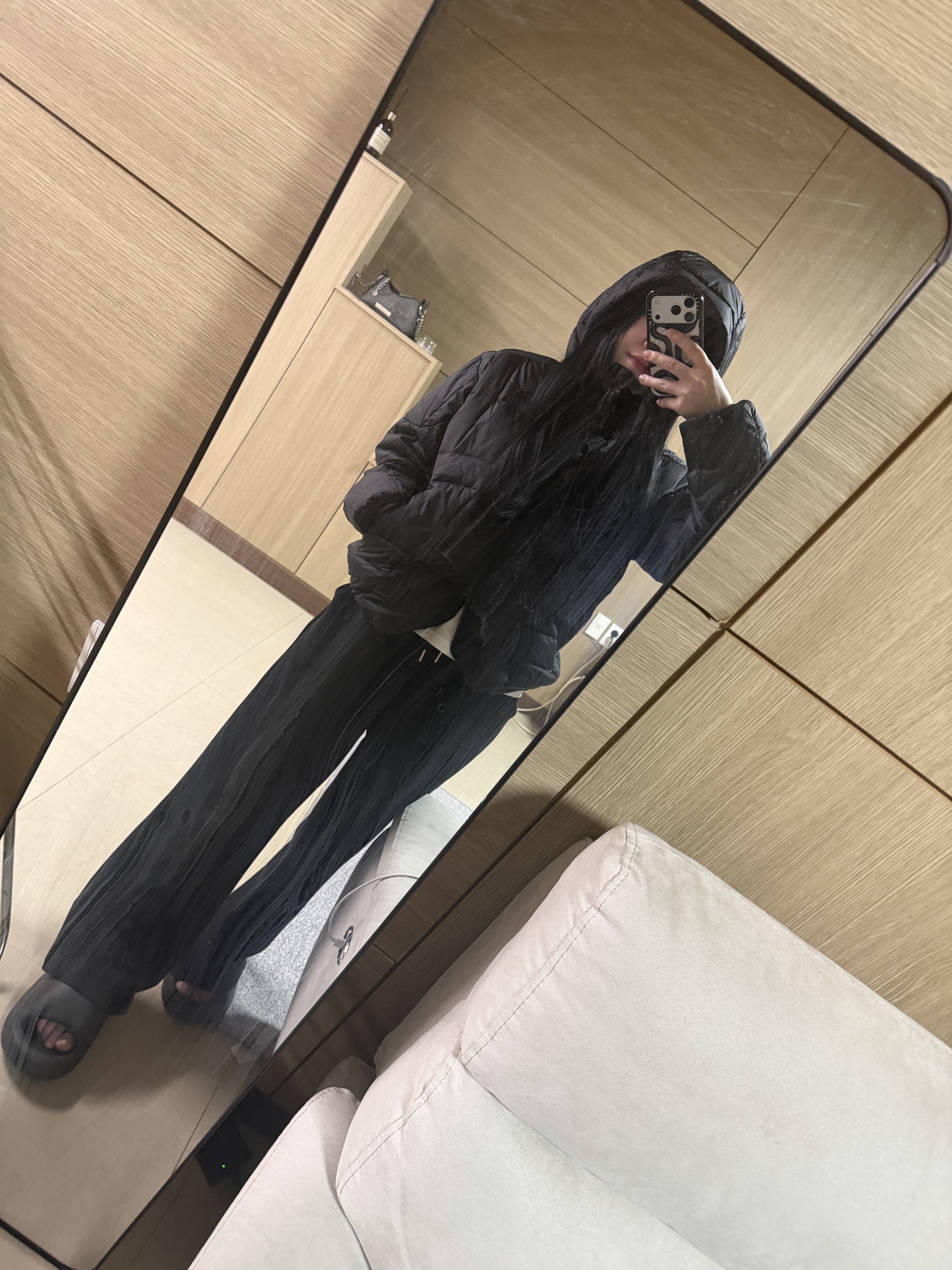 The North Face Wave LT On Jacket Black -25FW 착용 스타일 - 2