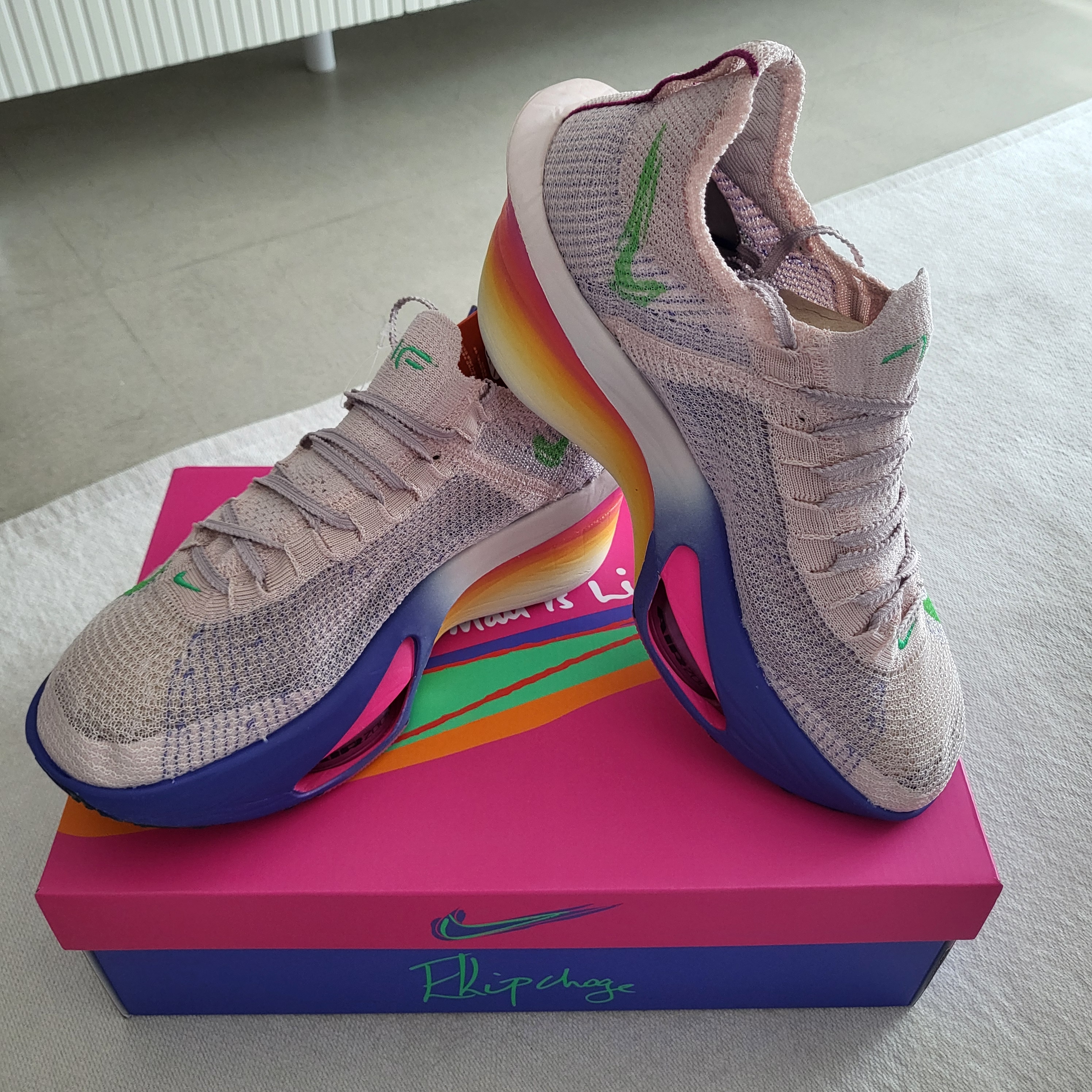 Nike Air Zoom Alphafly Next% 3 Eliud Kipchoge Silt Red Bright Ceramic 착용 스타일 - 2