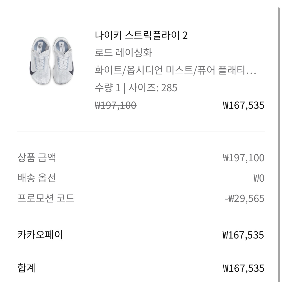Nike ZoomX Streakfly 2 White Obsidian Mist 착용 스타일