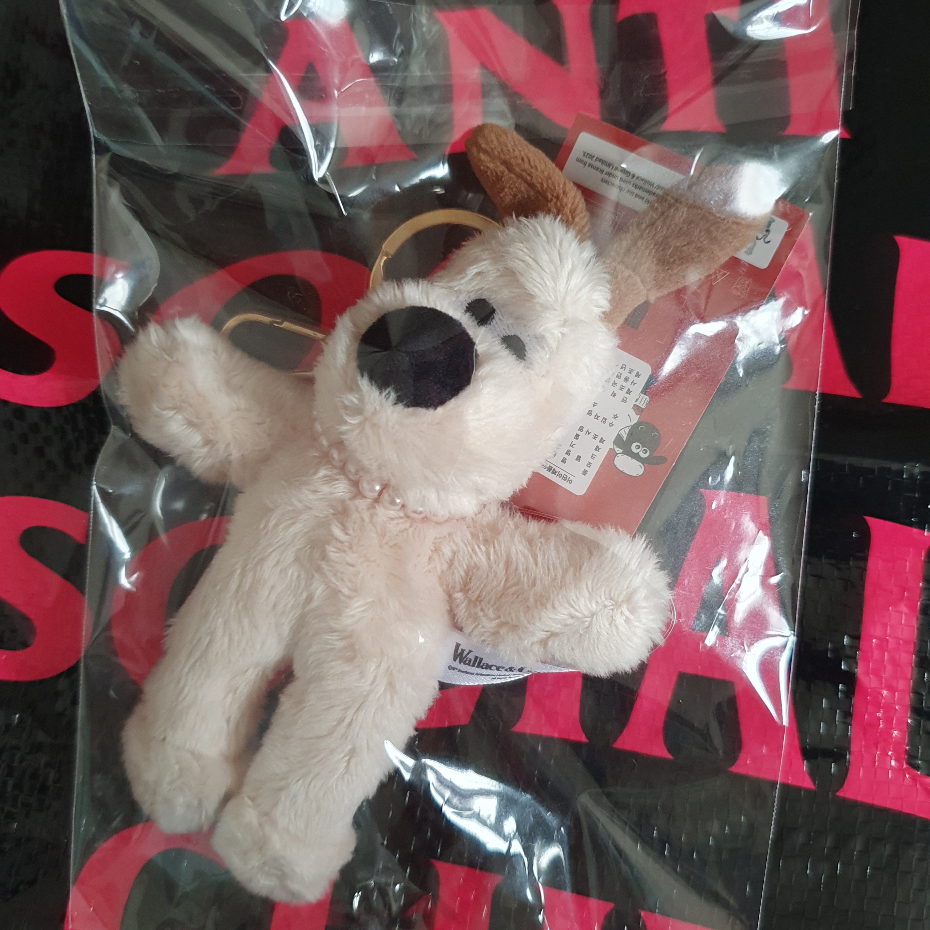 Dream C&C Wallace & Gromit Mini Keyring Plush 12cm 착용 스타일