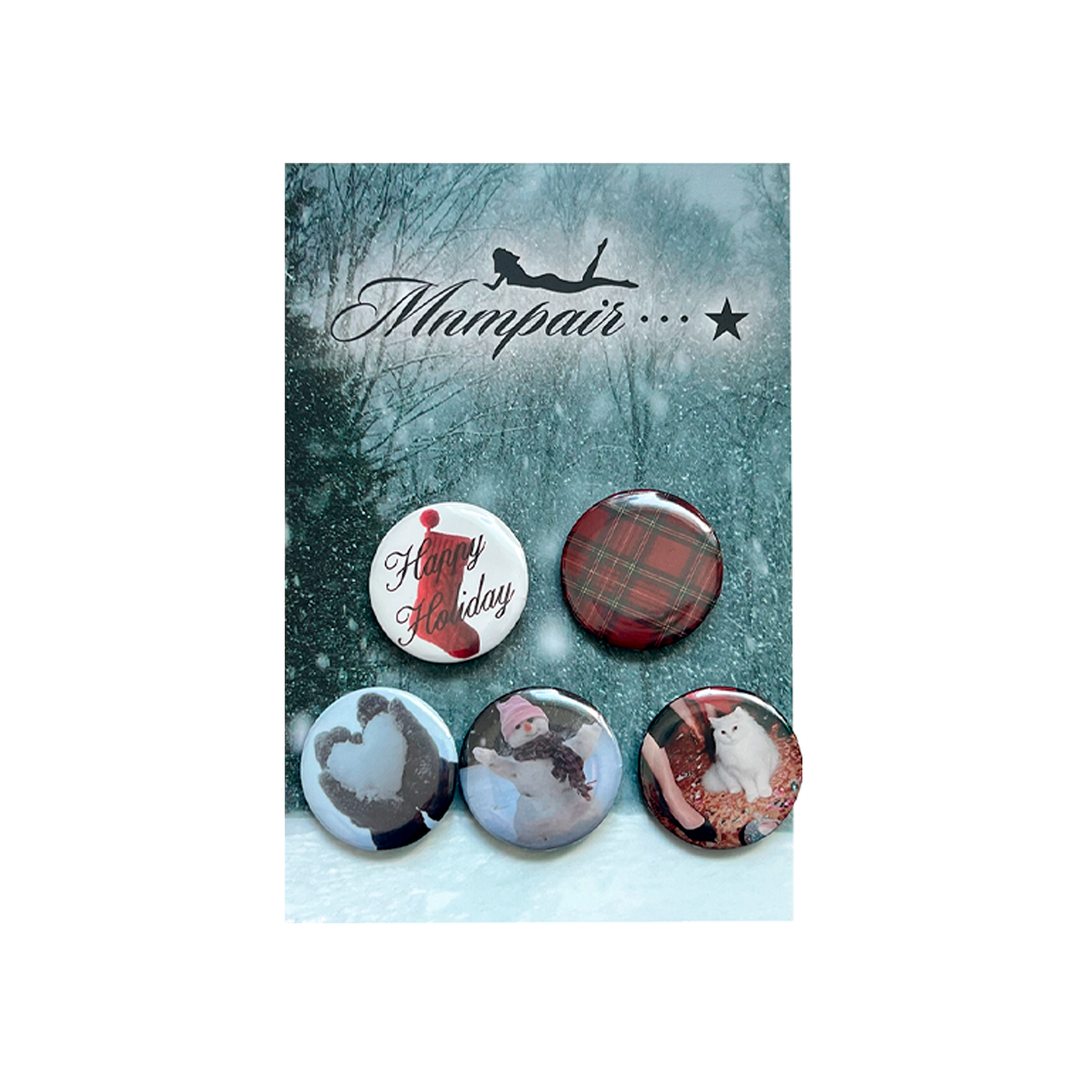 미니멀페어 홀리데이 핀 버튼(mnmpair Holiday Pin Button Pack)