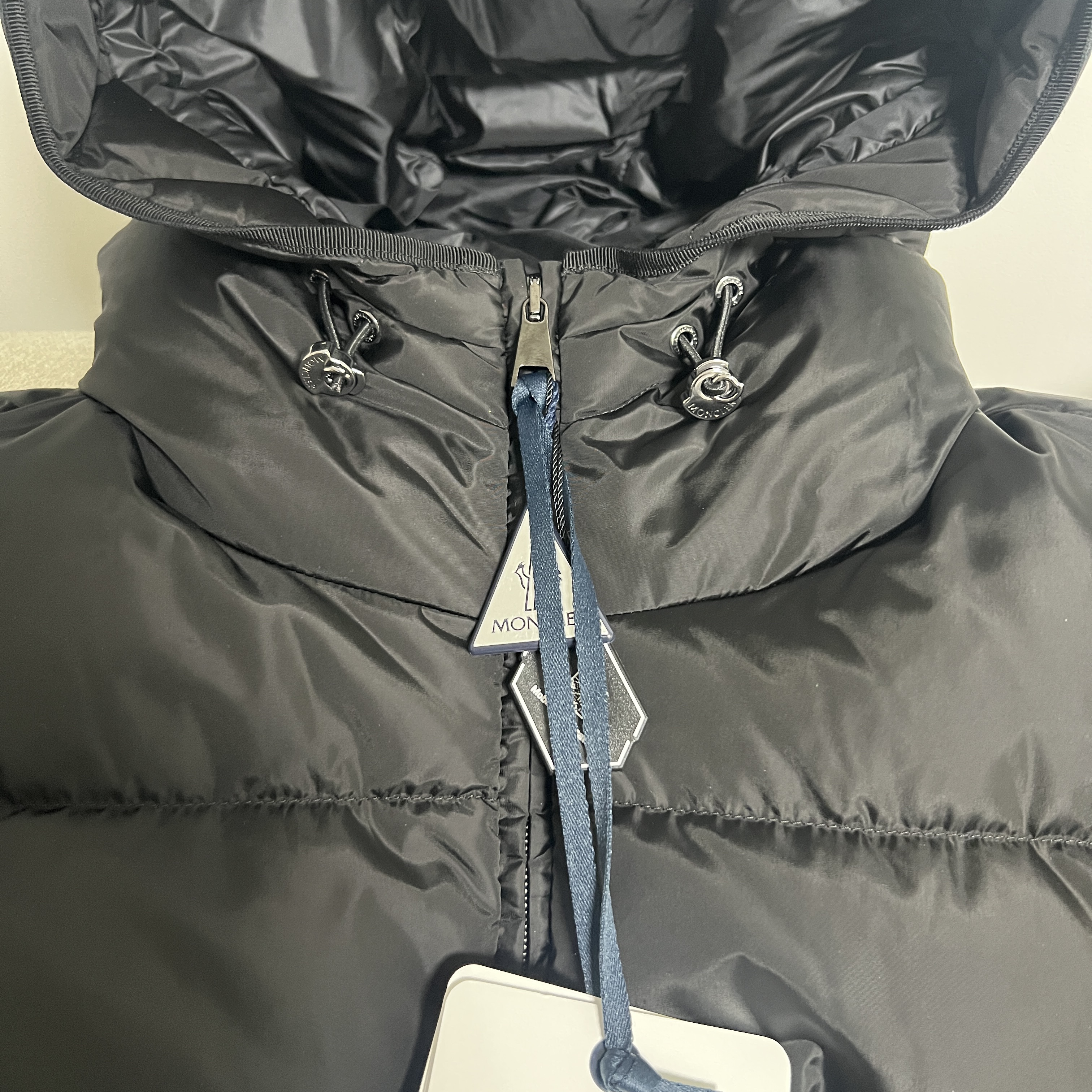 (W) Moncler Avocette Hooded Long Down Jacket Black - 25FW 착용 스타일