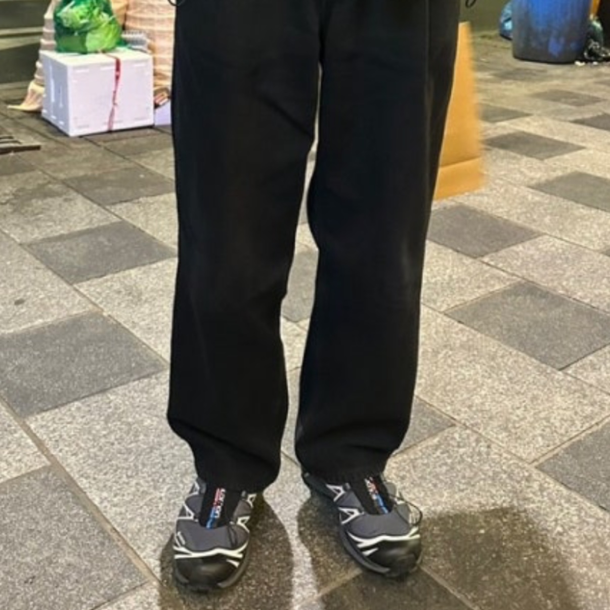 Salomon XT-6 GTX Black Silver 착용 스타일