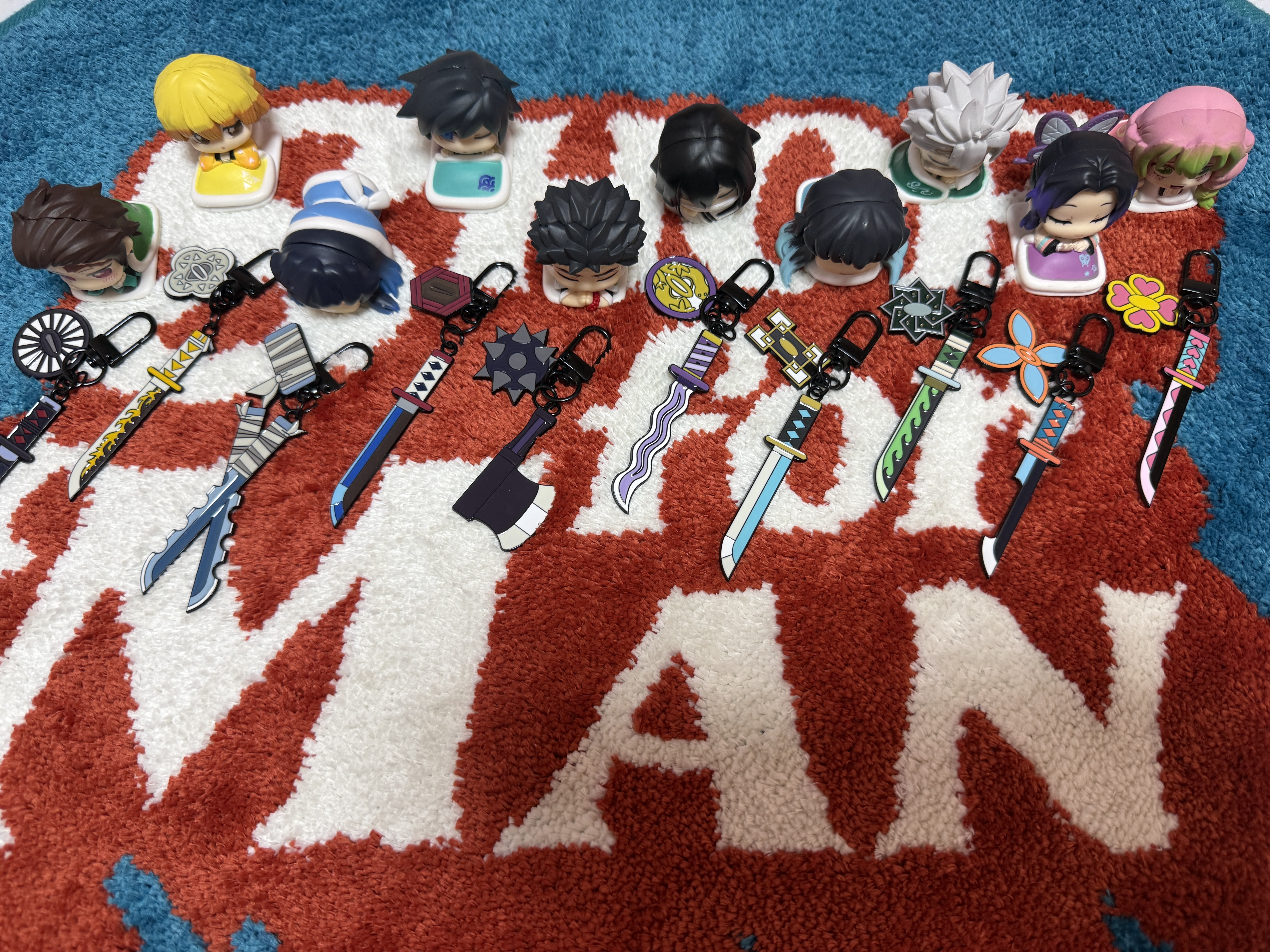 Demon Slayer Kimetsu No Yaiba Nichirin Sword Keyring Kamado Tanjiro, Demon Slayer Kimetsu No Yaiba Nichirin Sword Keyring Agatsuma Zenitsu 착용 스타일 - 1