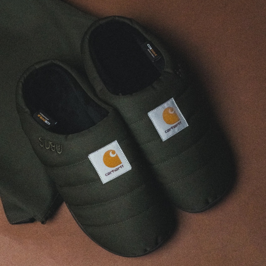 Subu x Carhartt WIP Cordura Sandal Green, Subu x Carhartt WIP Cordura Sandal Hamilton Brown 착용 스타일 - 1