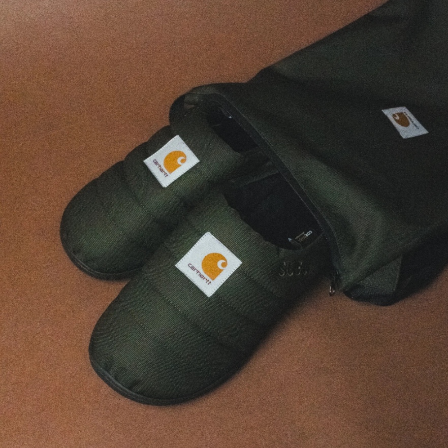 Subu x Carhartt WIP Cordura Sandal Green, Subu x Carhartt WIP Cordura Sandal Hamilton Brown 착용 스타일 - 2