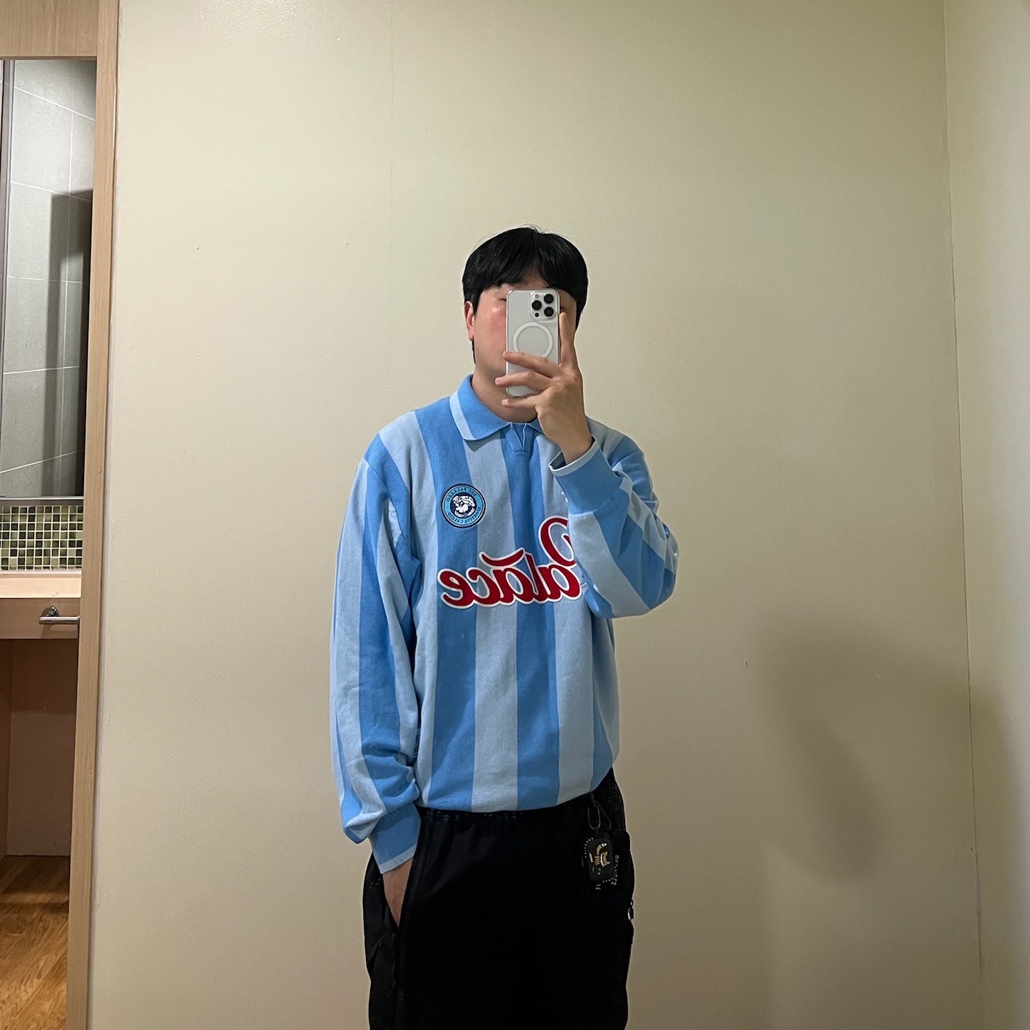 Palace Vesuvio Knit Blue - 23FW 착용 스타일