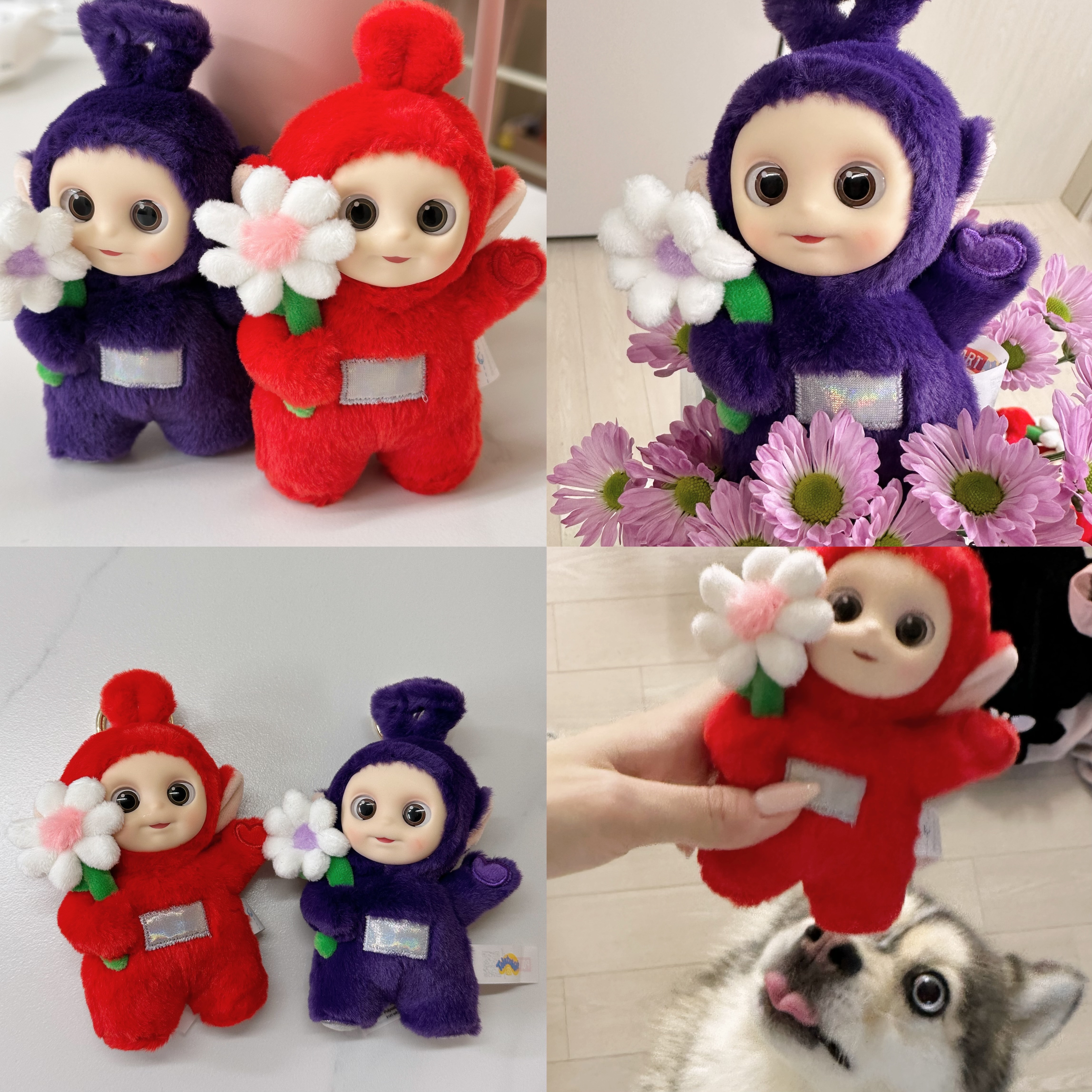 Pop Mart Teletubbies Say Hello Series Figures Sealed Case Po's Happy Flower (Opened Case) 착용 스타일