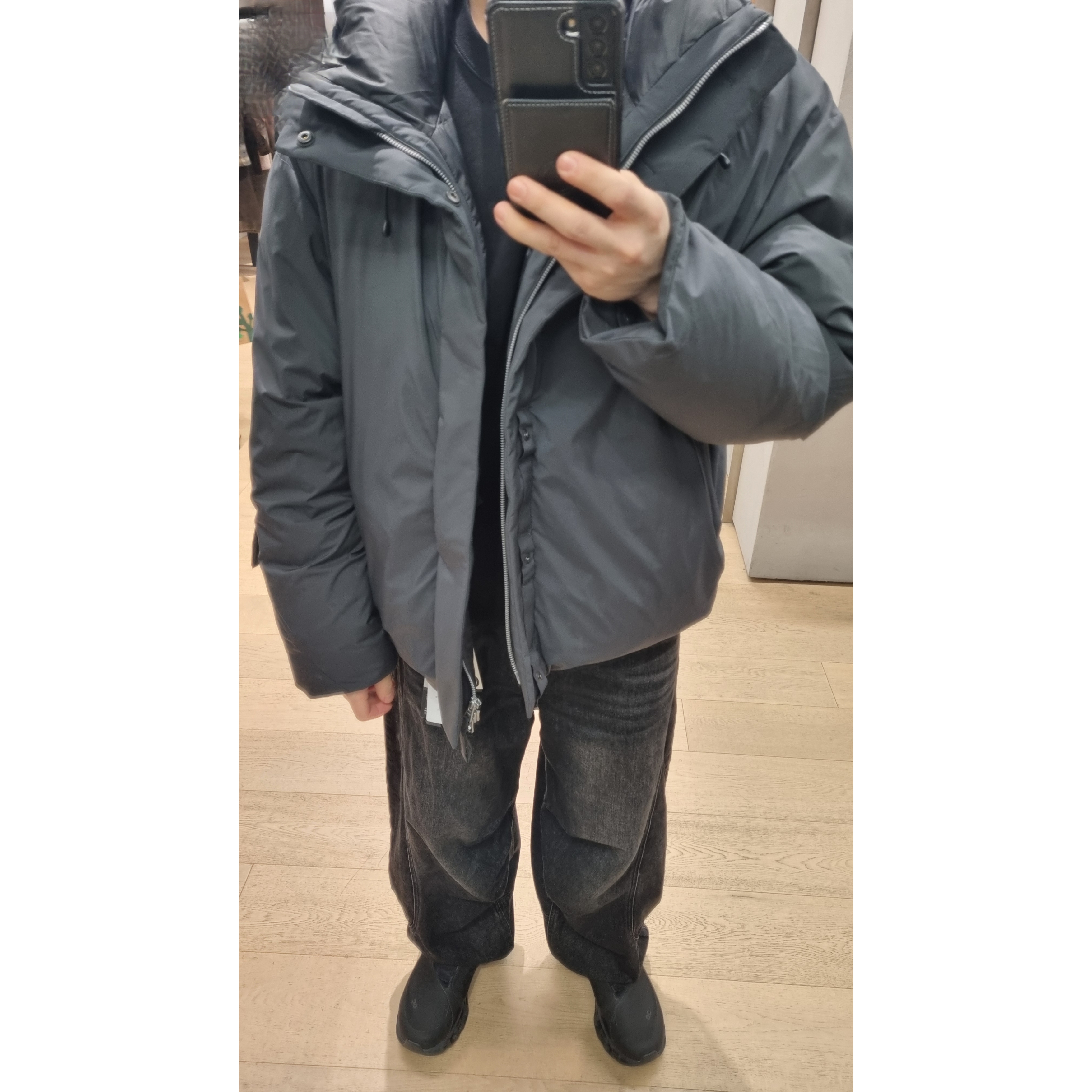 On Running x Post Archive Faction (Paf) Cloudmonster 2 Black Magnet 착용 스타일 - 1
