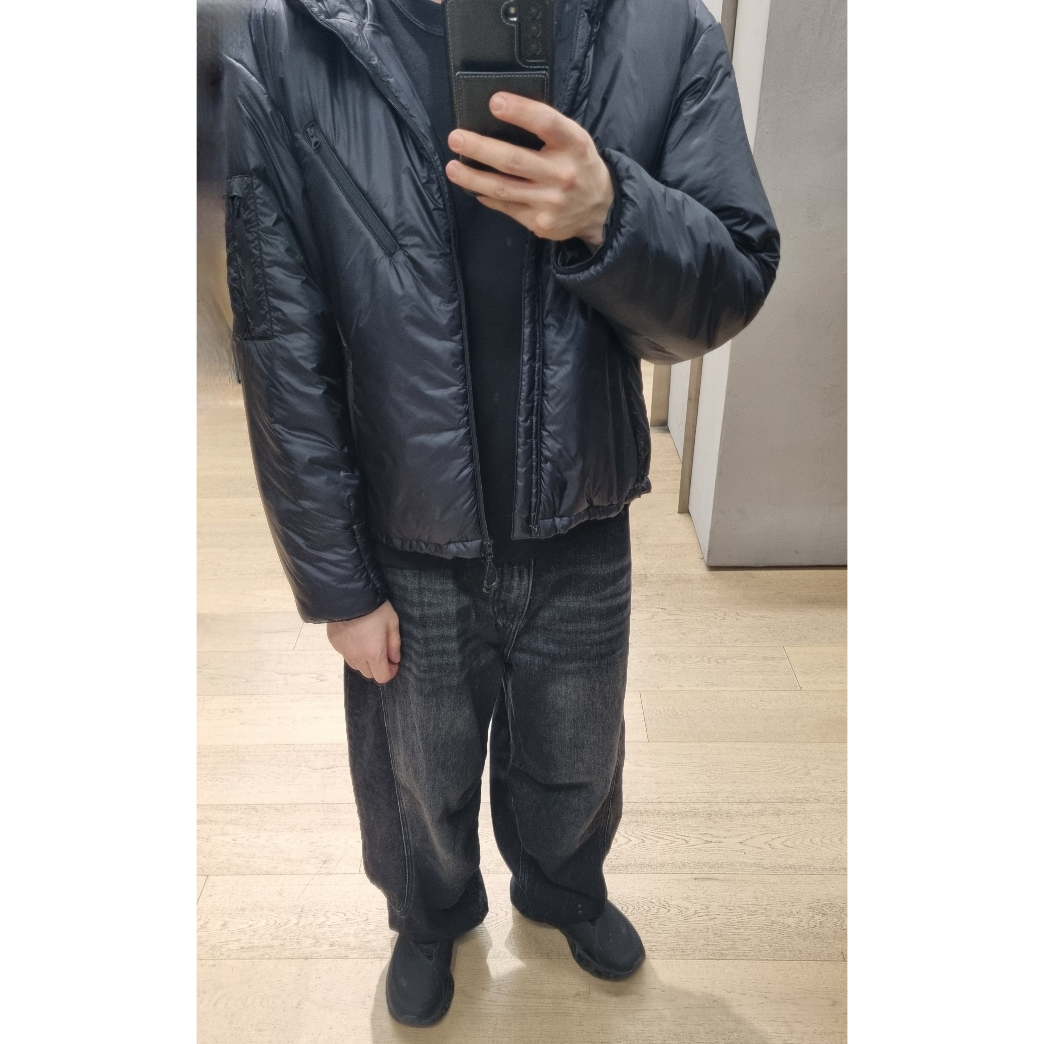 On Running x Post Archive Faction (Paf) Cloudmonster 2 Black Magnet 착용 스타일 - 1