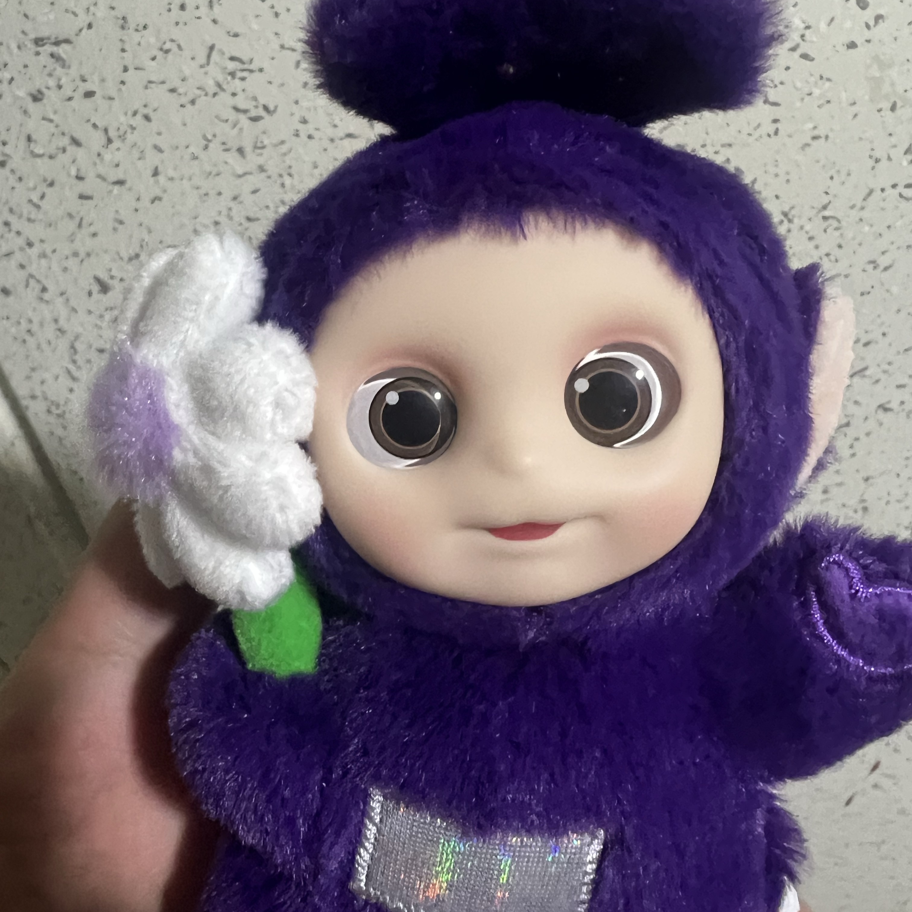 Pop Mart Teletubbies Say Hello Series Figures Sealed Case Tinky Winky's Chill Flower (Opened Case) 착용 스타일