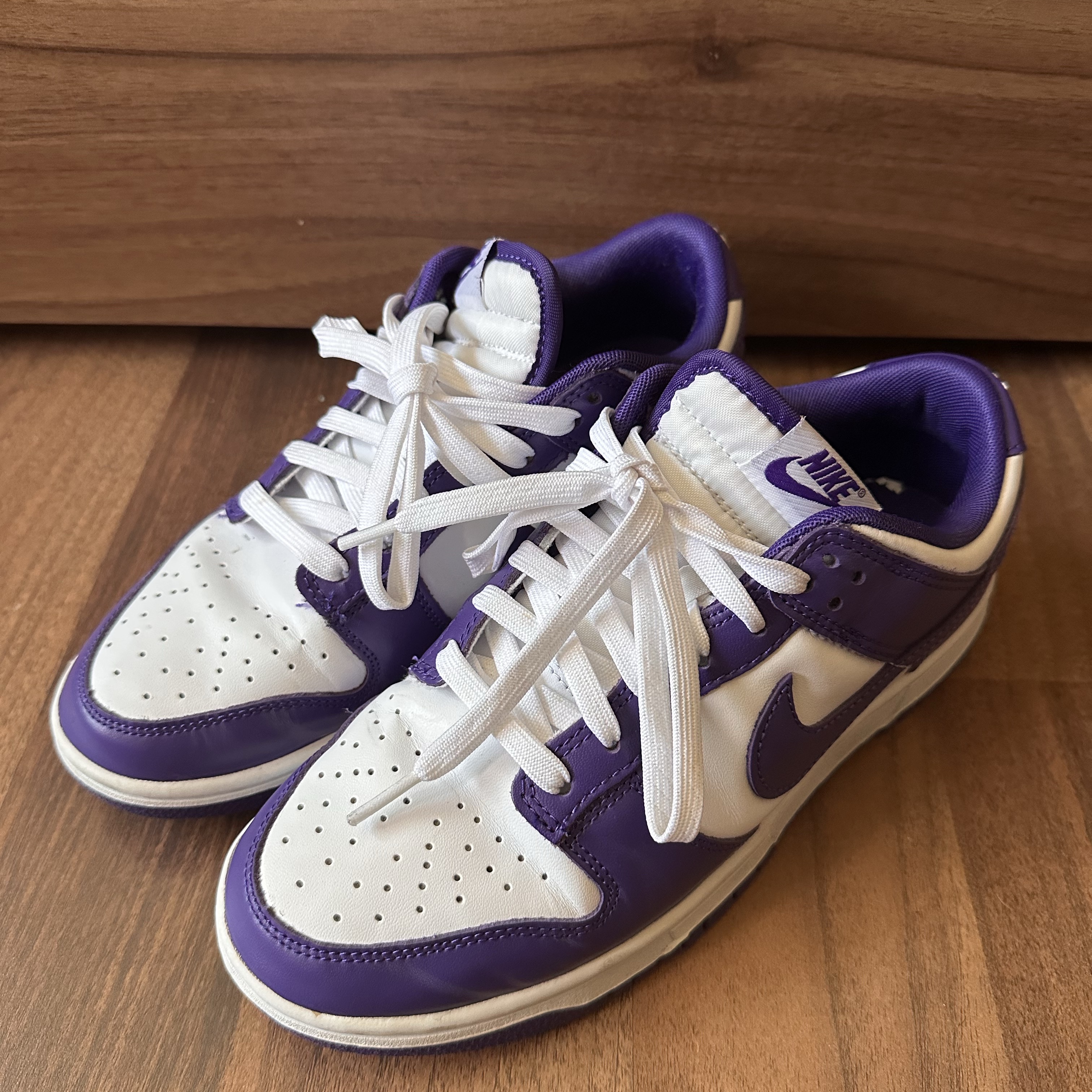 Nike Dunk Low Retro Championship Court Purple 착용 스타일