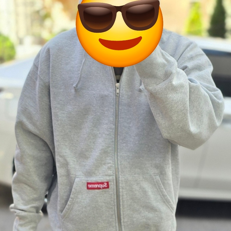 Supreme Double Hood Facemask Zip Up Hooded Sweatshirt Heather Grey - 22FW 착용 스타일