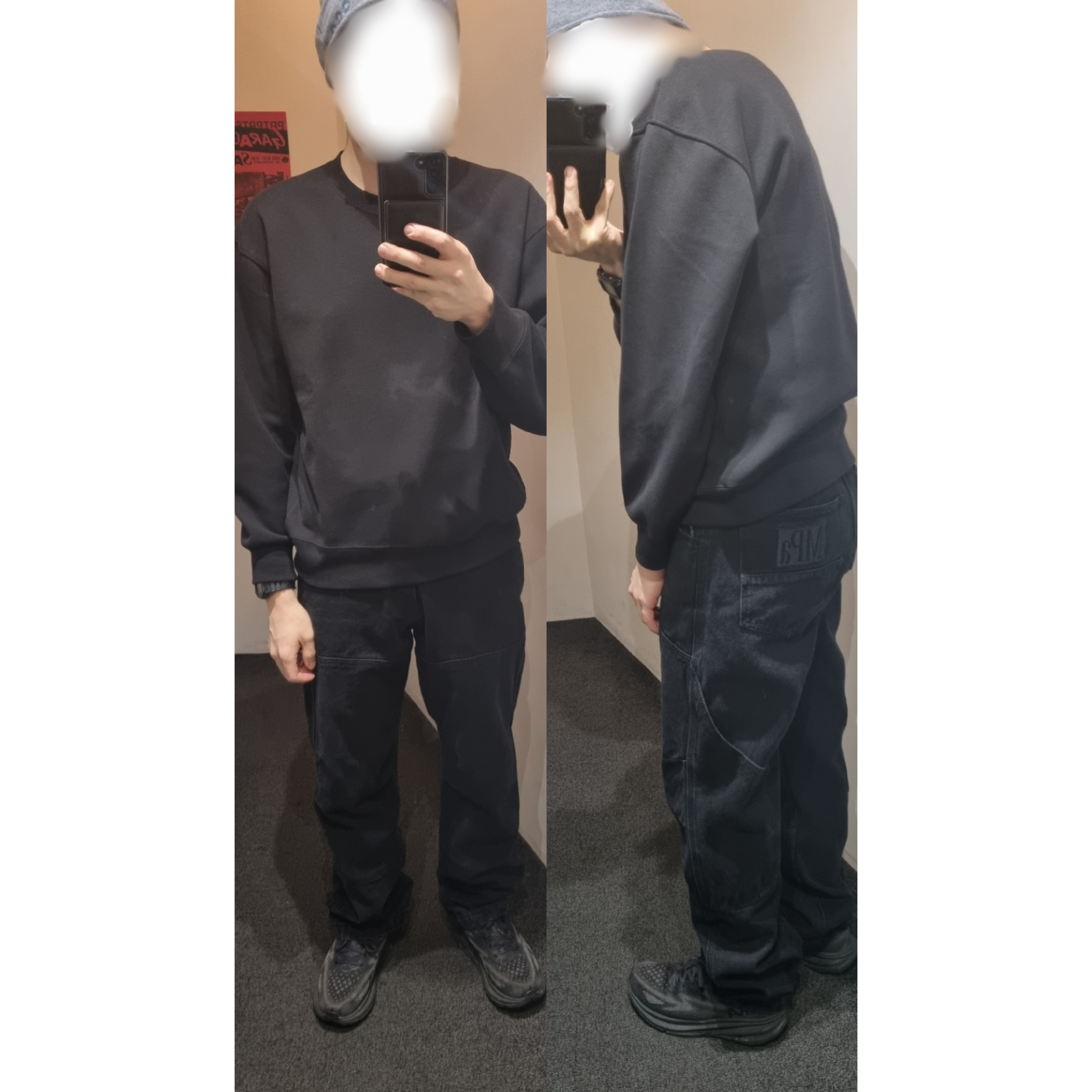 Hoka Clifton 9 Black - Wide, Plasticproduct Mpa Calf Pocket Pants Black 착용 스타일 - 1