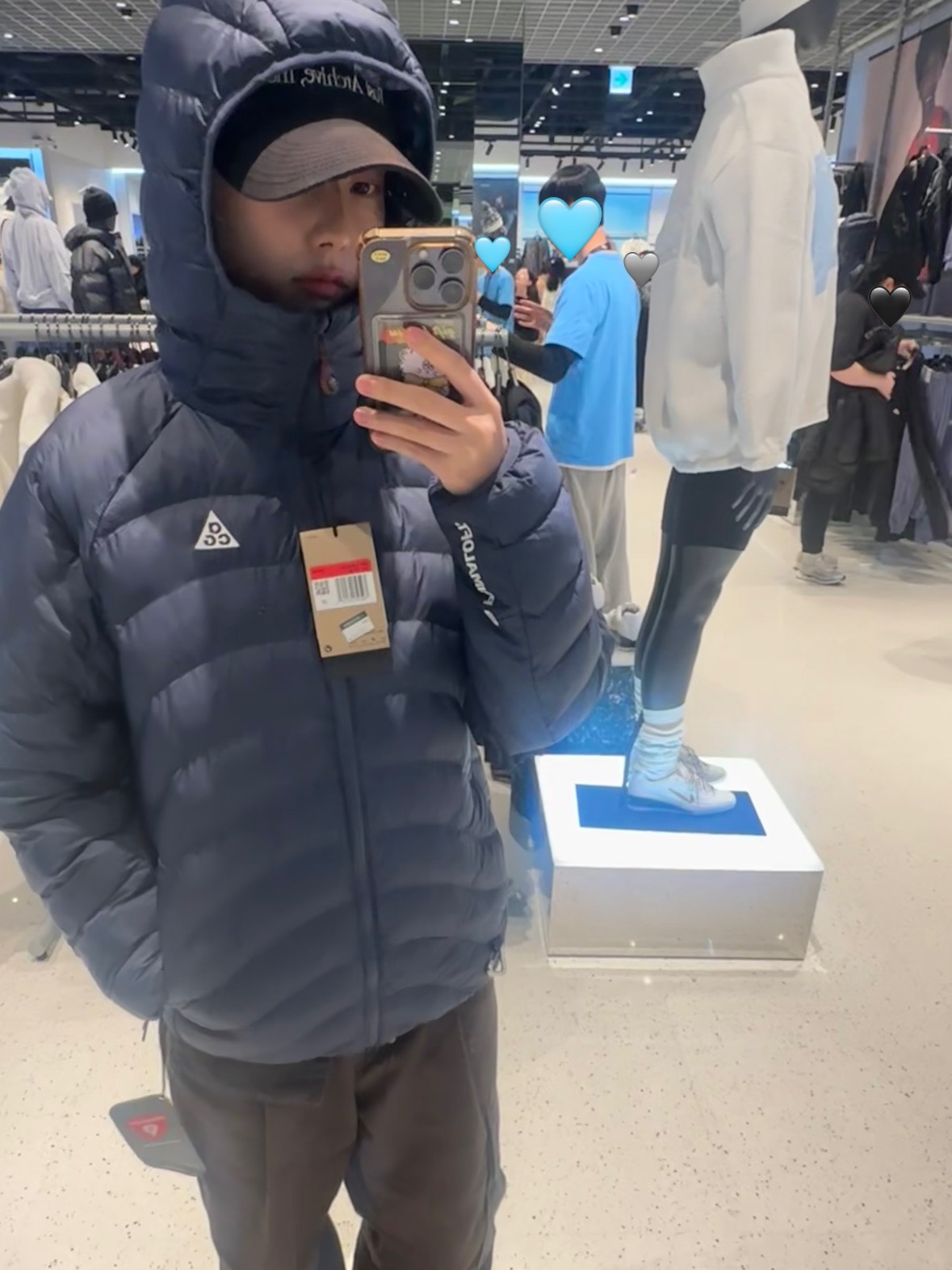 (Kids) Nike ACG Lava Flow Therma-Fit ADV Jacket Thunder Blue Summit White 착용 스타일