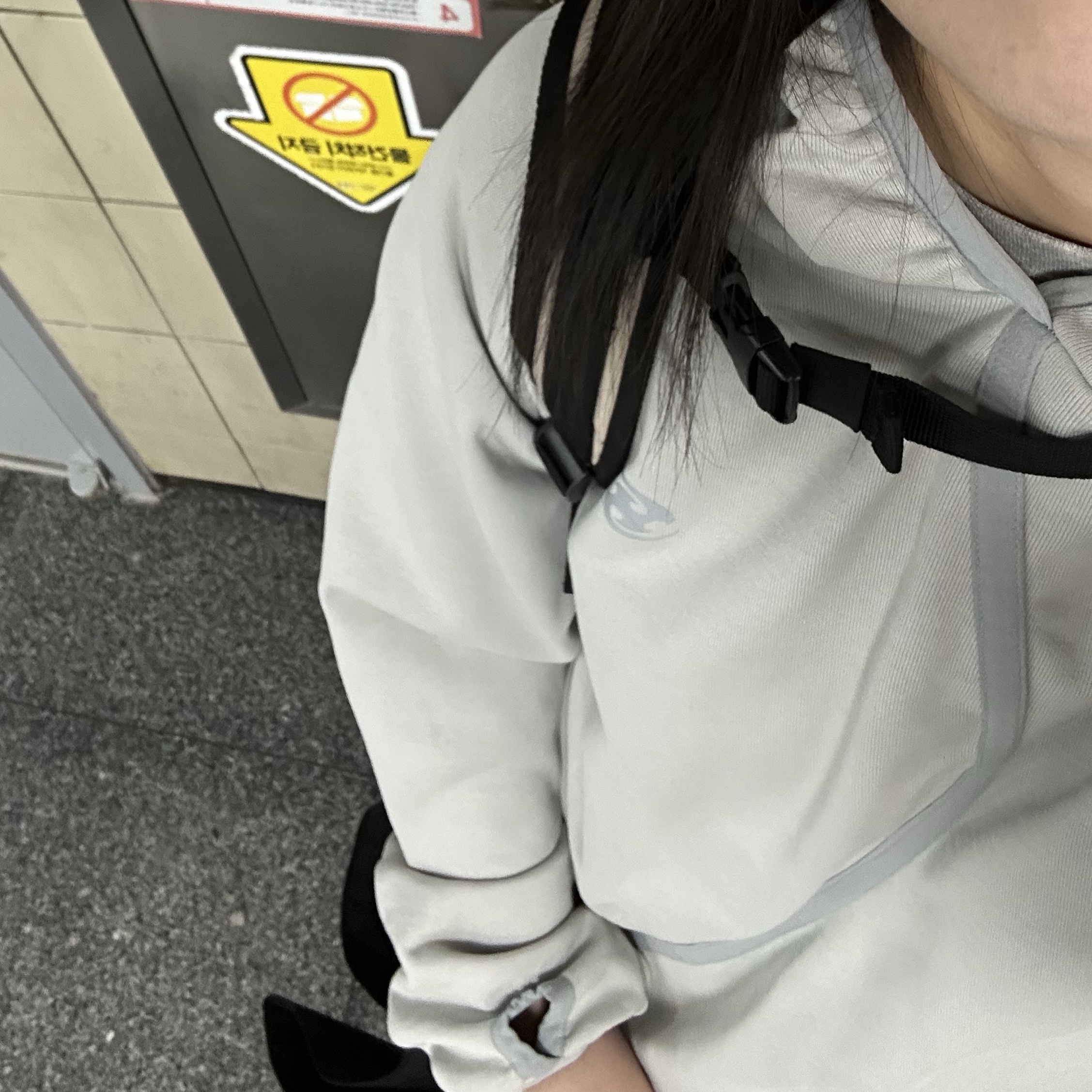Sansan Gear Taped Hoodie Gray - 22SS 착용 스타일