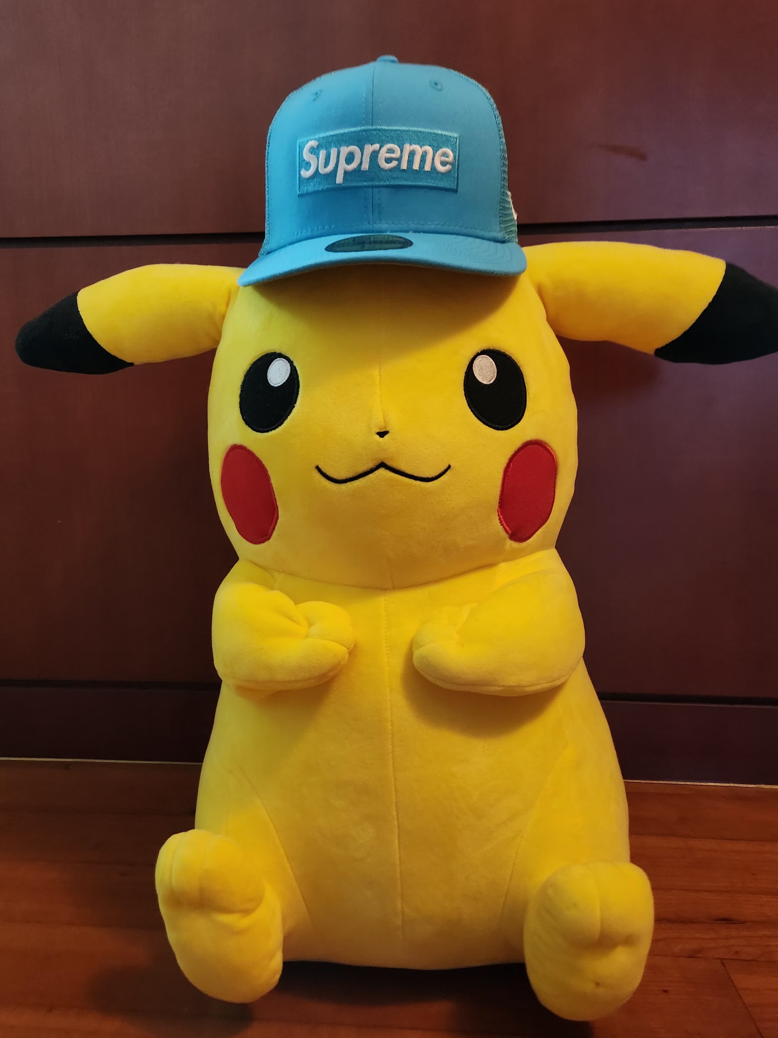 Supreme Box Logo Mesh Back New Era Blue - 23SS 착용 스타일