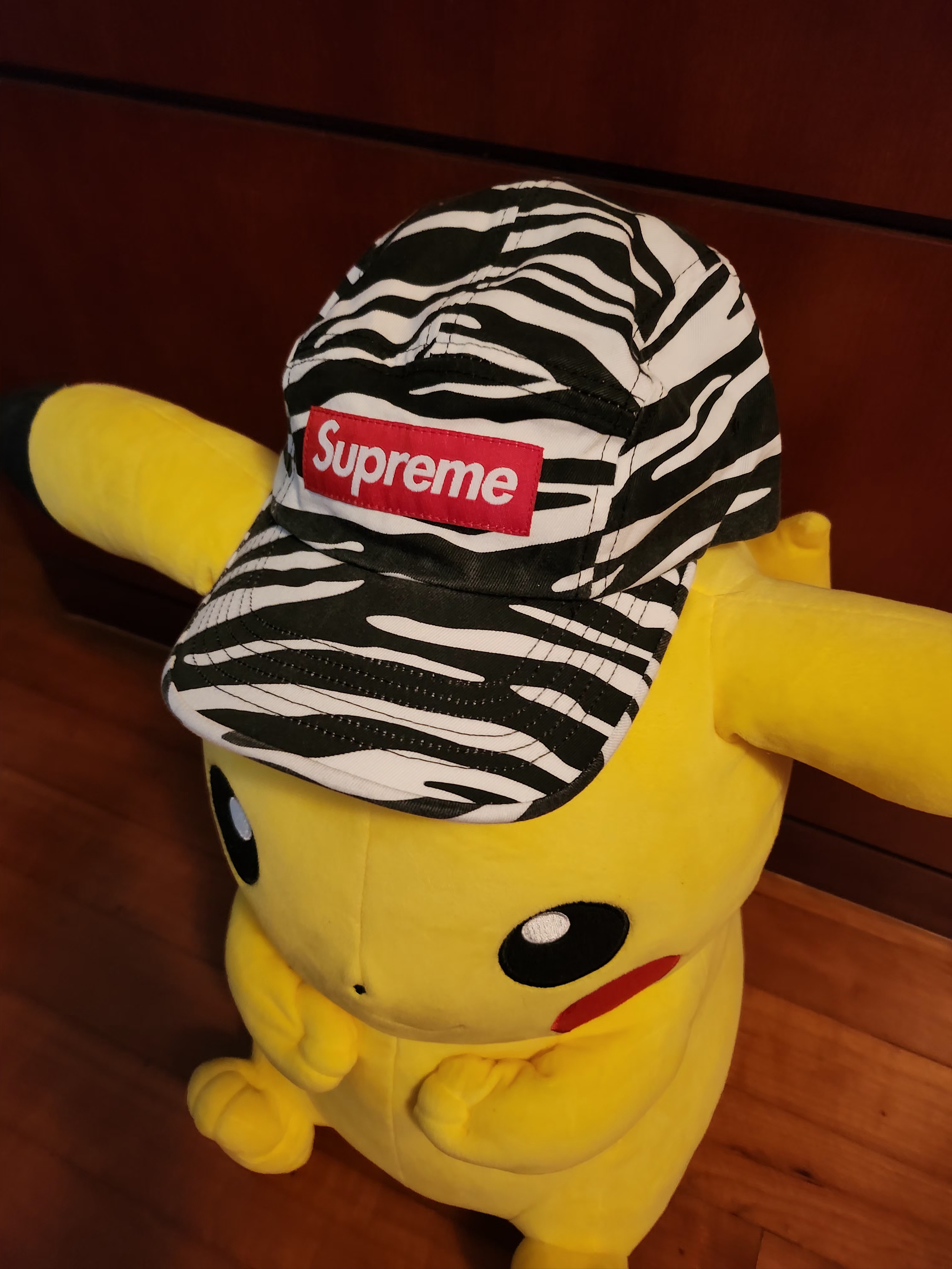 Supreme Washed Chino Twill Camp Cap Zebra - 22FW 착용 스타일