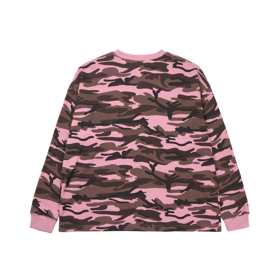 에모스탠스클럽 카모플라쥬 와플 롱슬리브 티셔츠 핑크(emostanceclub Camouflage Waffle Long Sleeve T-Shirt Pink) - 2
