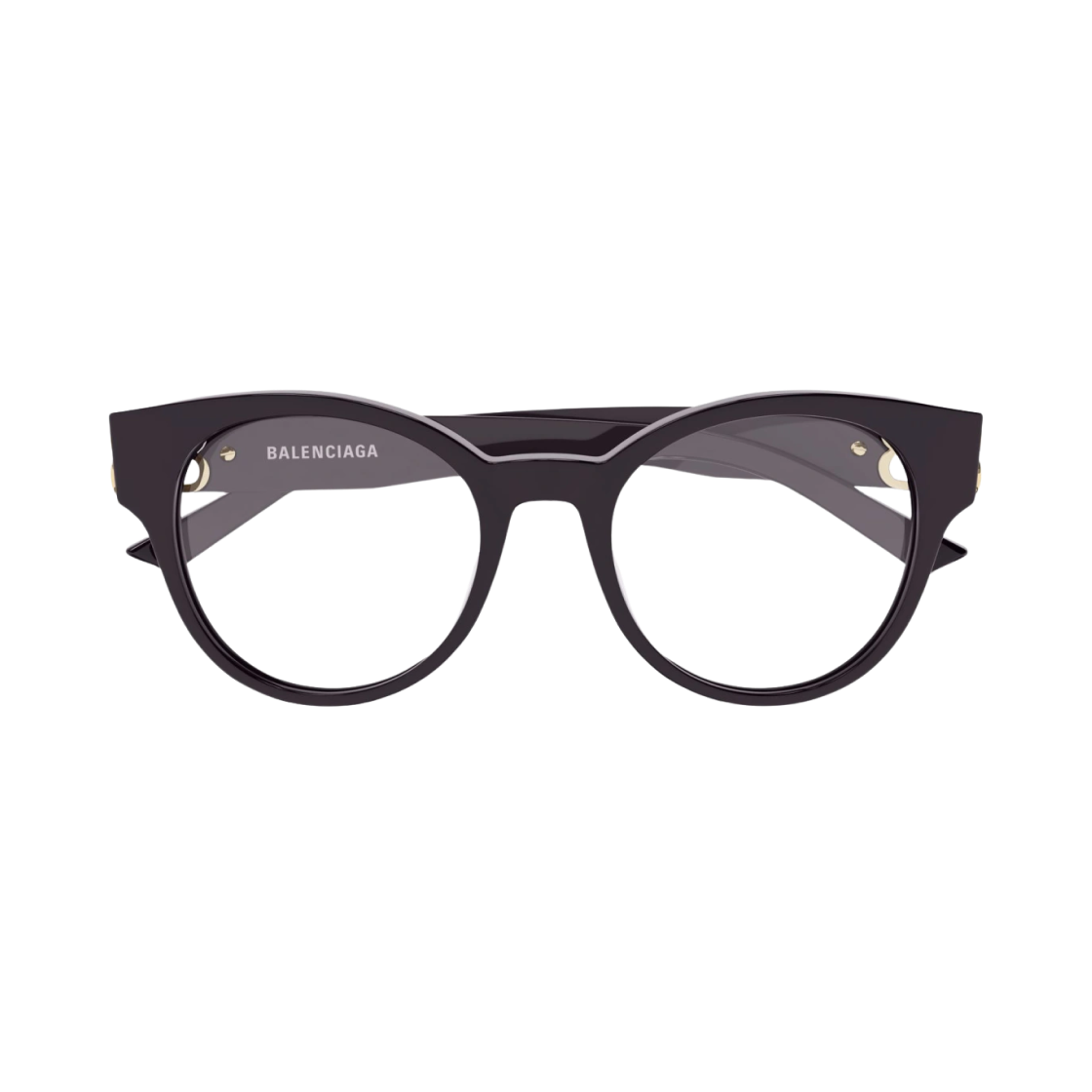 BB0173O003 Balenciaga Round Acetate Eyeglasses Violet