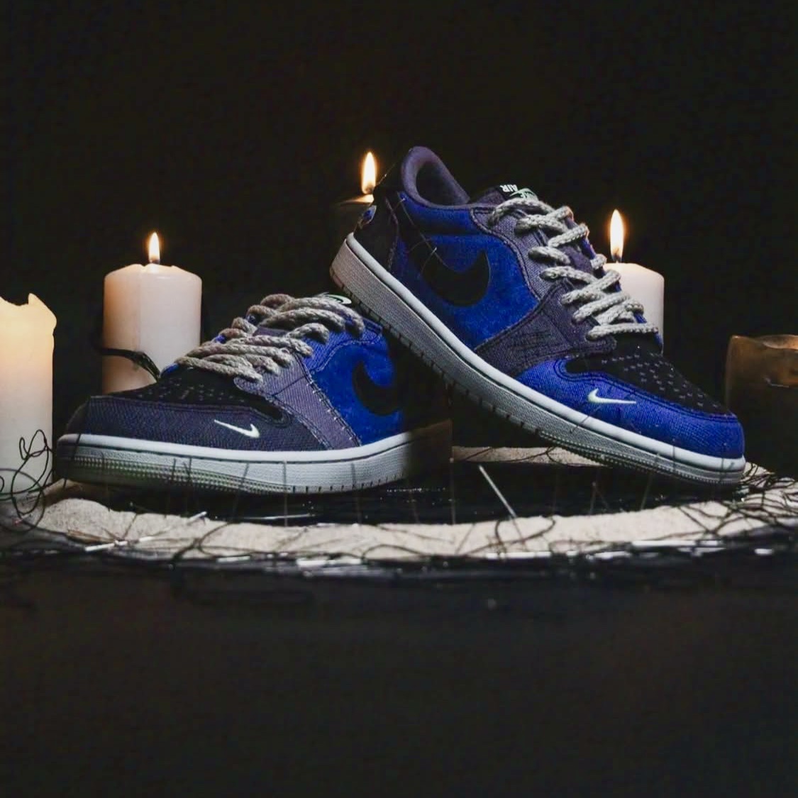 Jordan 1 x Zion Williamson Retro Low OG Regency Purple and Dark Raisin 착용 스타일 - 2