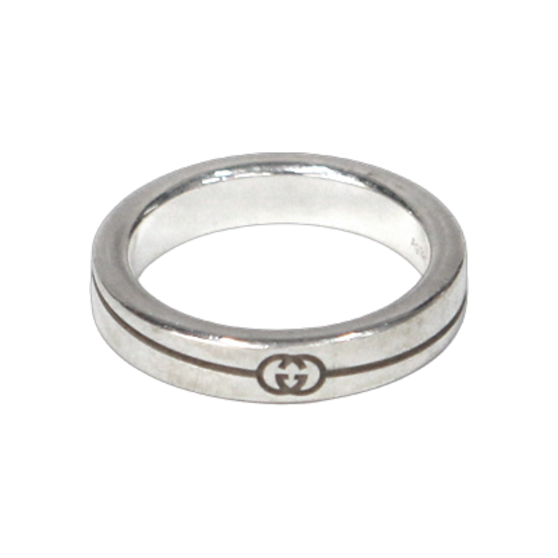 ITV3NOIQREJ4 Gucci Interlocking G Silver Ring C-B39208