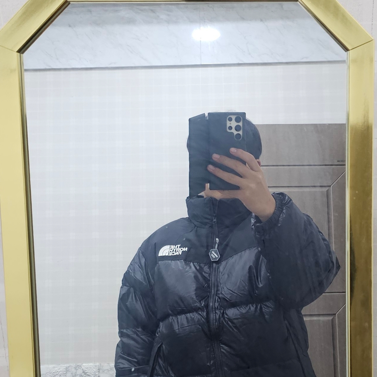 The North Face On Ball Jacket Black 착용 스타일