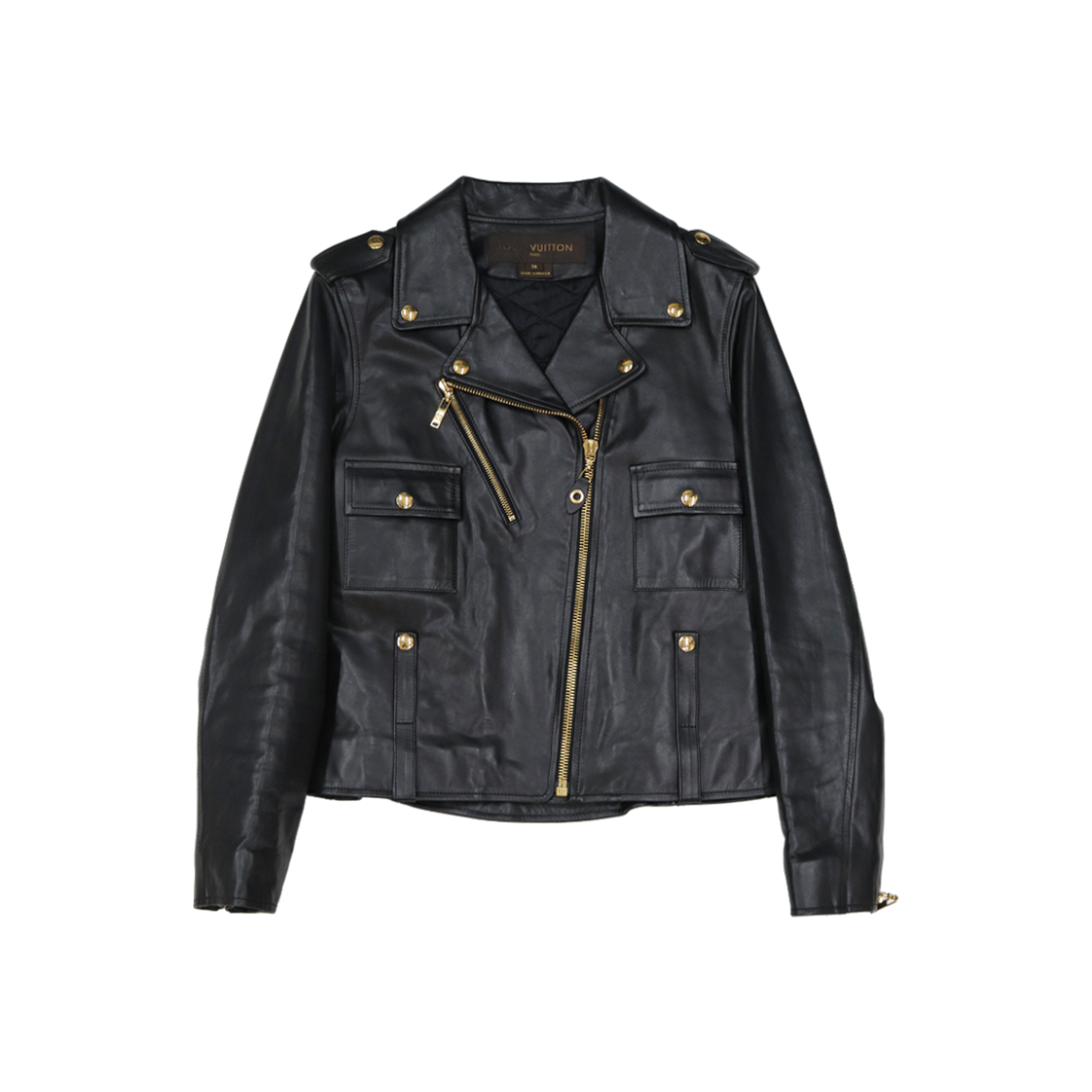 ITQRVKL8Q4EG Louis Vuitton Black Biker Jacket A-C39667