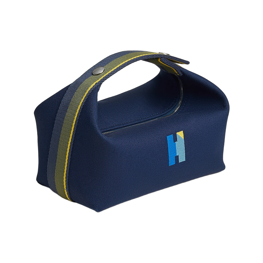 에르메스 스몰 브리드 어 브랙 H 파빌리옹 케이스 캔버스 & 마린(Hermes Small Bride-A-Brac H Pavillon case Canvas & Marine)
