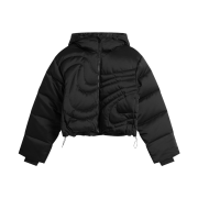 (W) Nike NSW Swoosh Series Therma-Fit Oversized Down Puffer Jacket Black - Asia