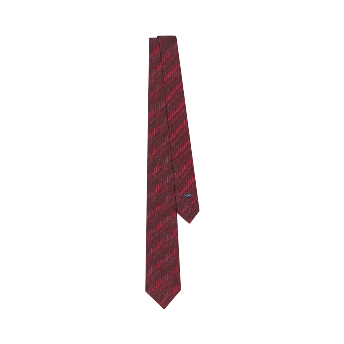 61C1047B6021-C380 Dior Oblique Trio Tie Silk Red